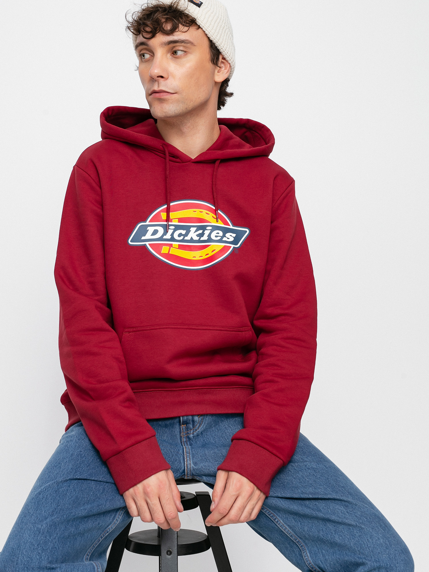 Bluza z kapturem Dickies Icon Logo HD (biking red)