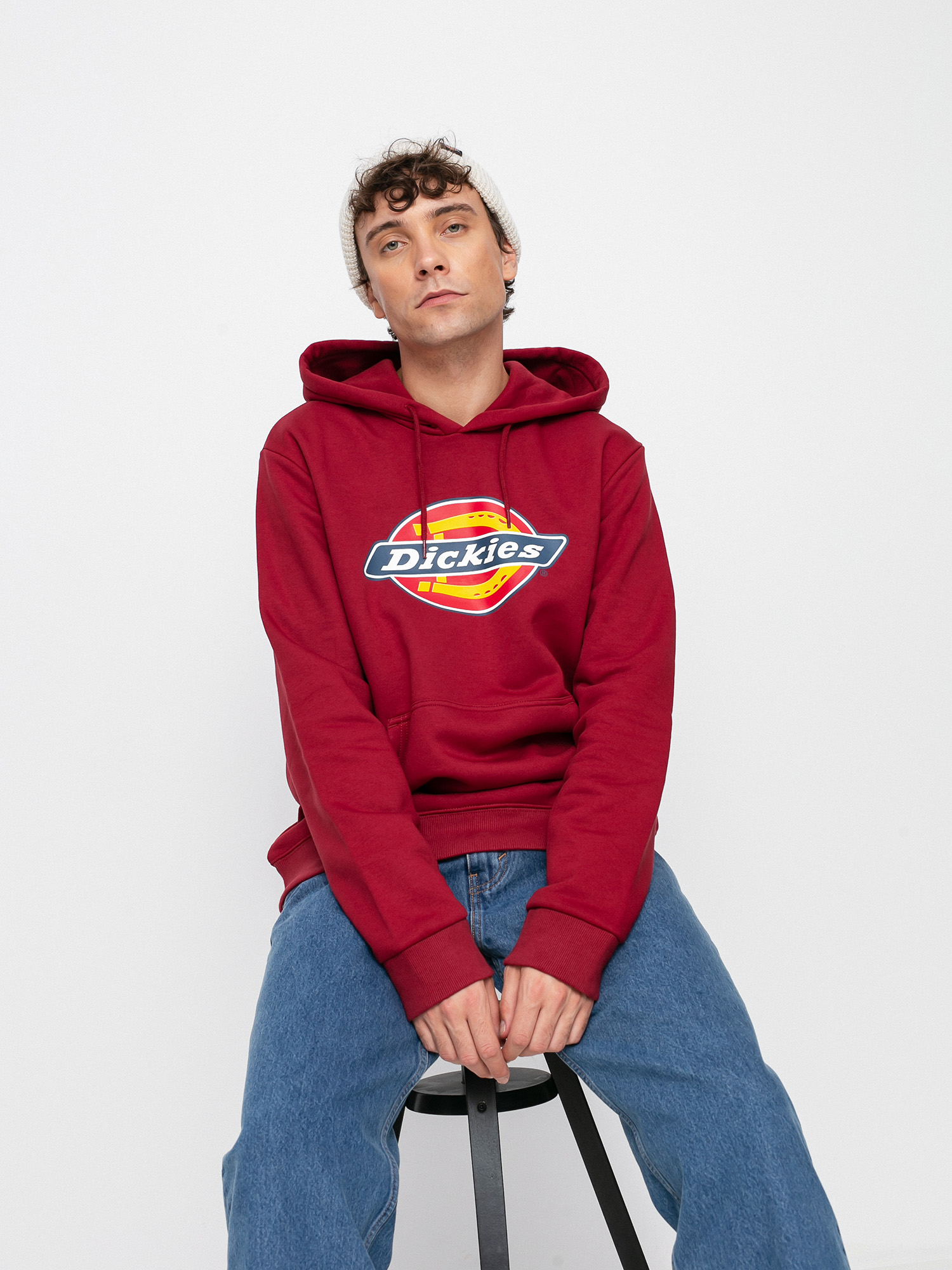 Bluza z kapturem Dickies Icon Logo HD (biking red)