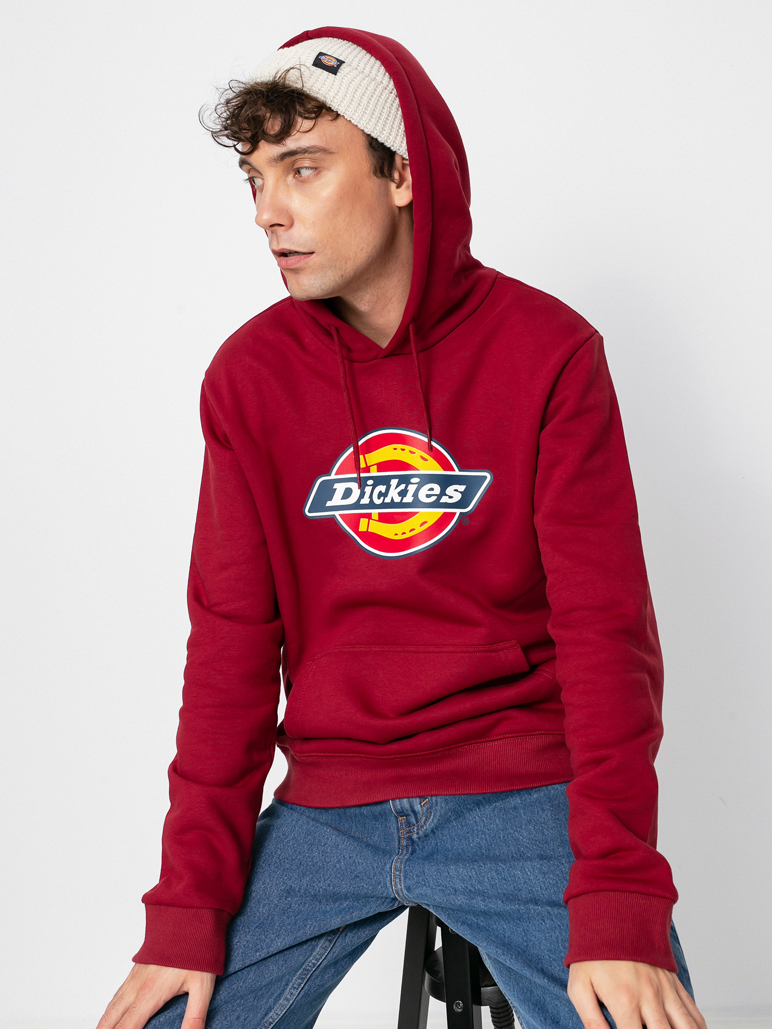 Bluza z kapturem Dickies Icon Logo HD (biking red)