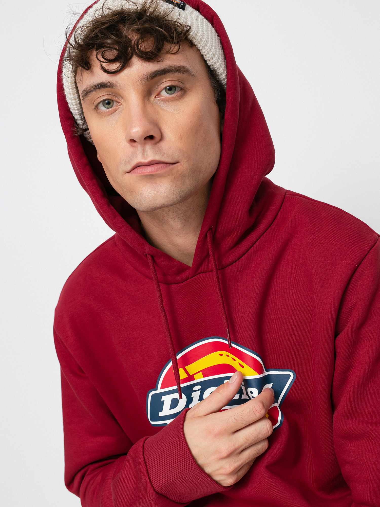 Bluza z kapturem Dickies Icon Logo HD (biking red)