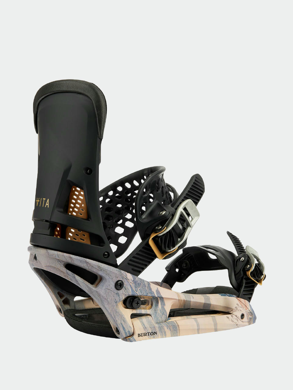 Męskie Wiązania snowboardowe Burton Malavita Est (dark gray/print)