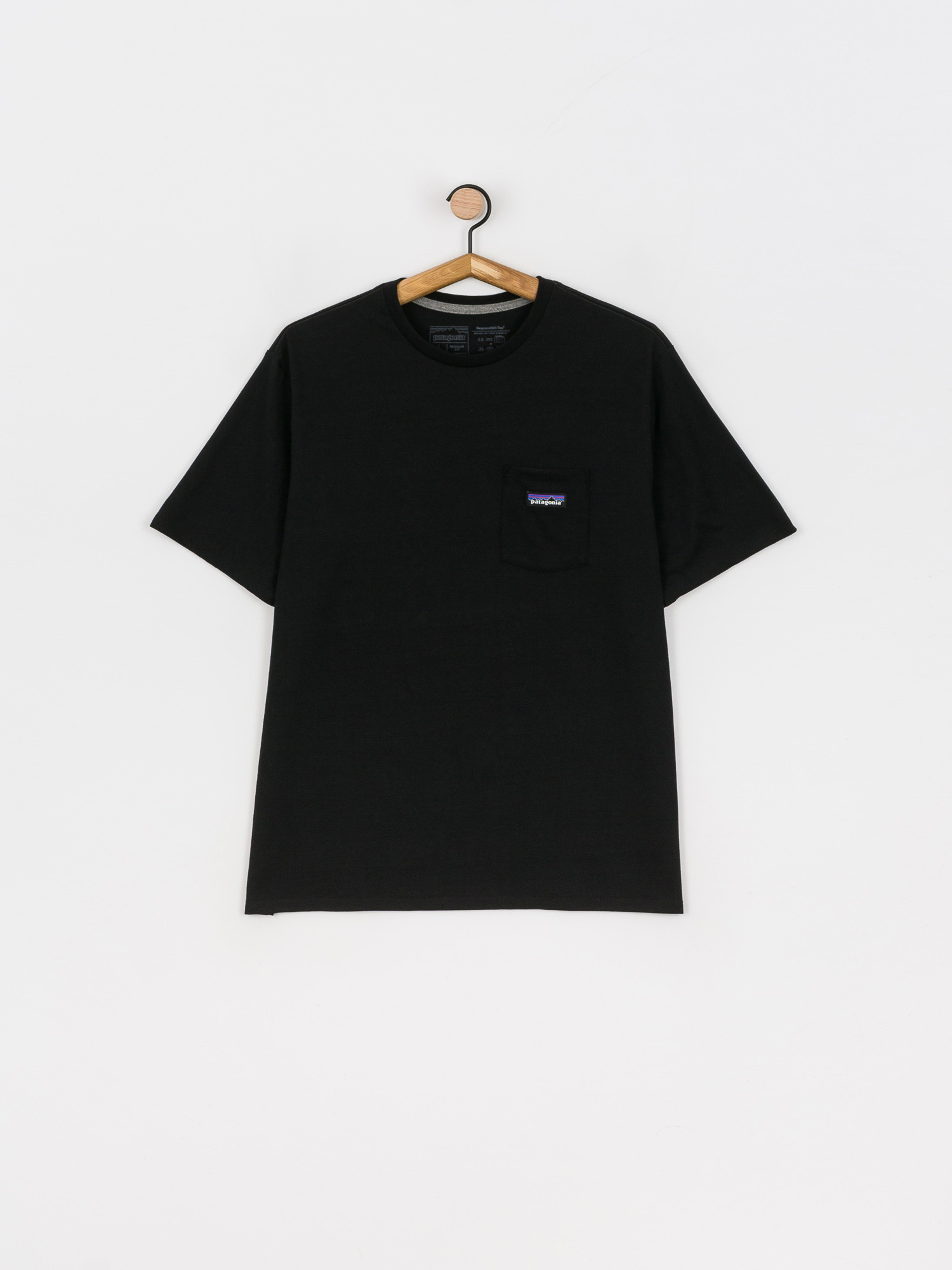 T-shirt Patagonia P 6 Label Pocket Responsibili (black)