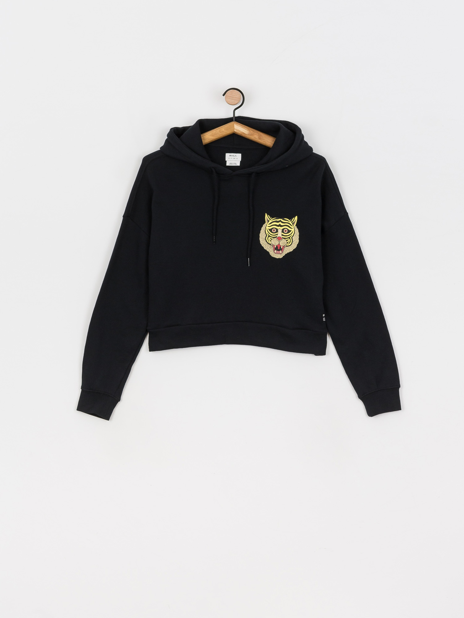 Bluza z kapturem RVCA Leines Tigerface HD Wmn (true black)