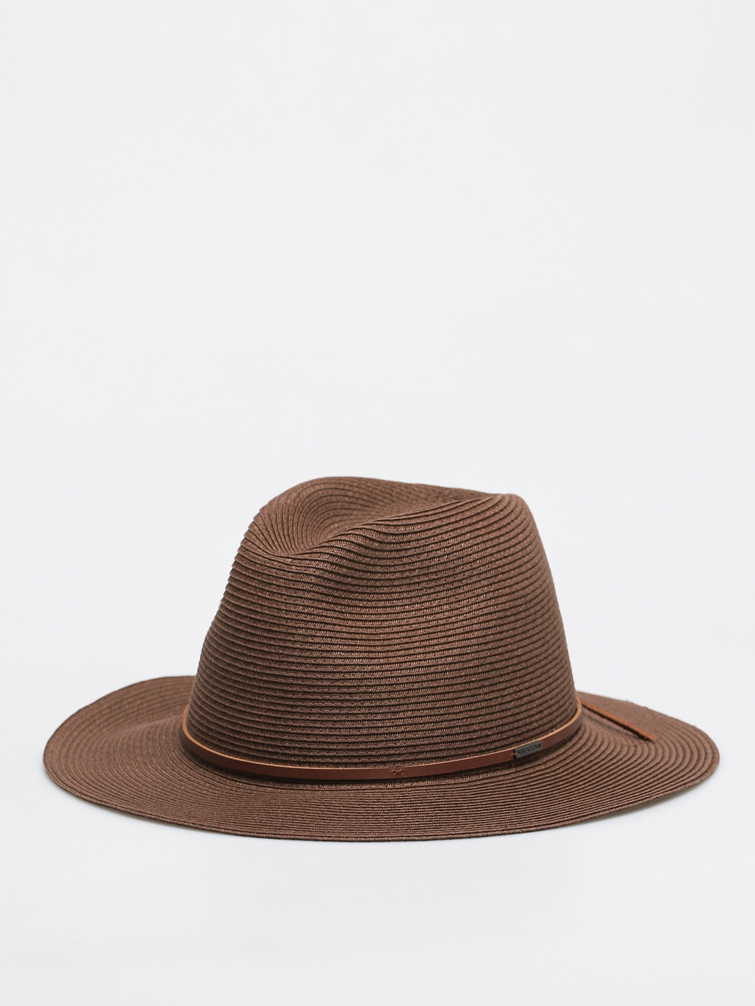 Kapelusz Brixton Wesley Straw Packable Fedora (dark brown)