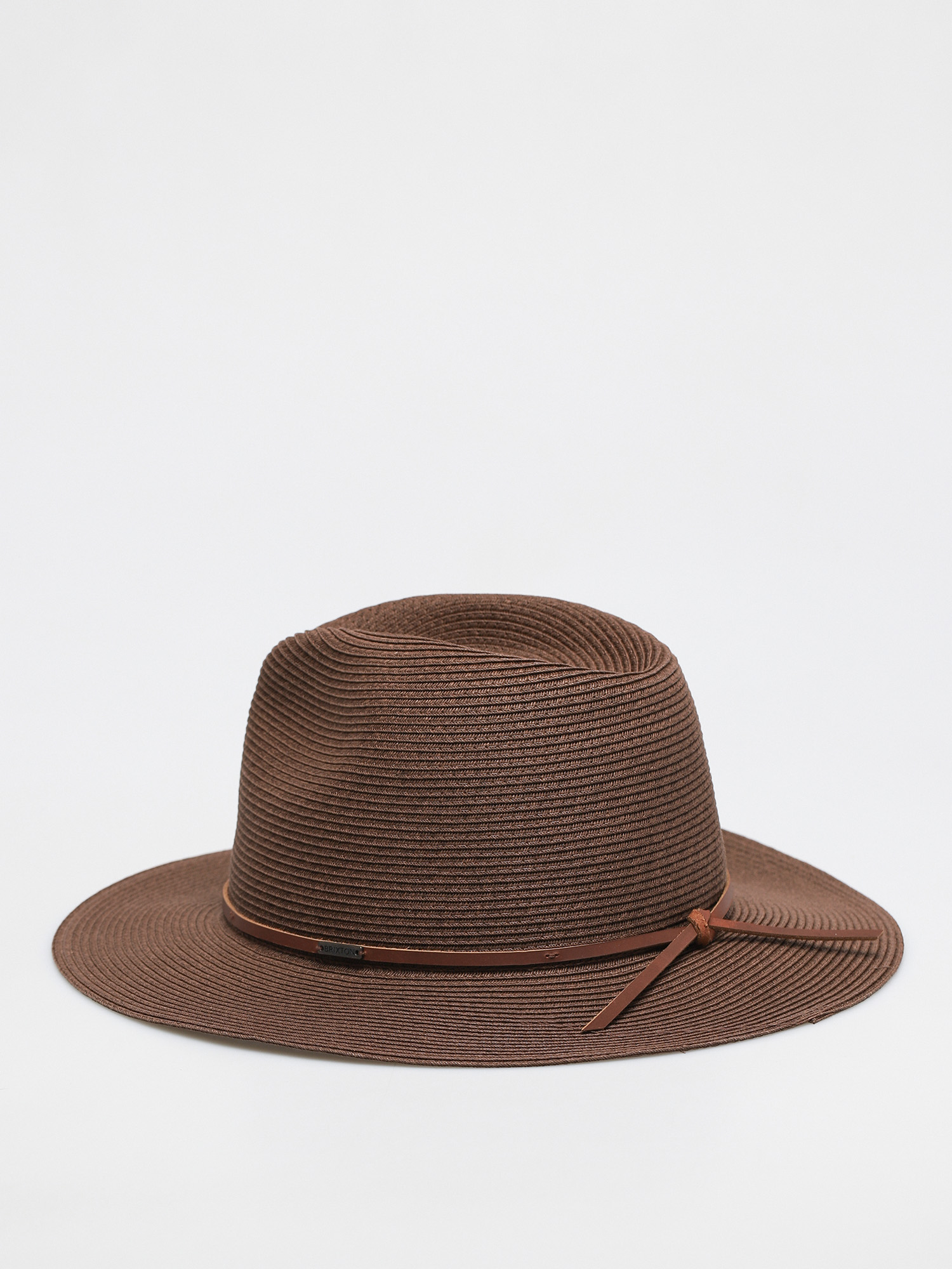 Kapelusz Brixton Wesley Straw Packable Fedora (dark brown)