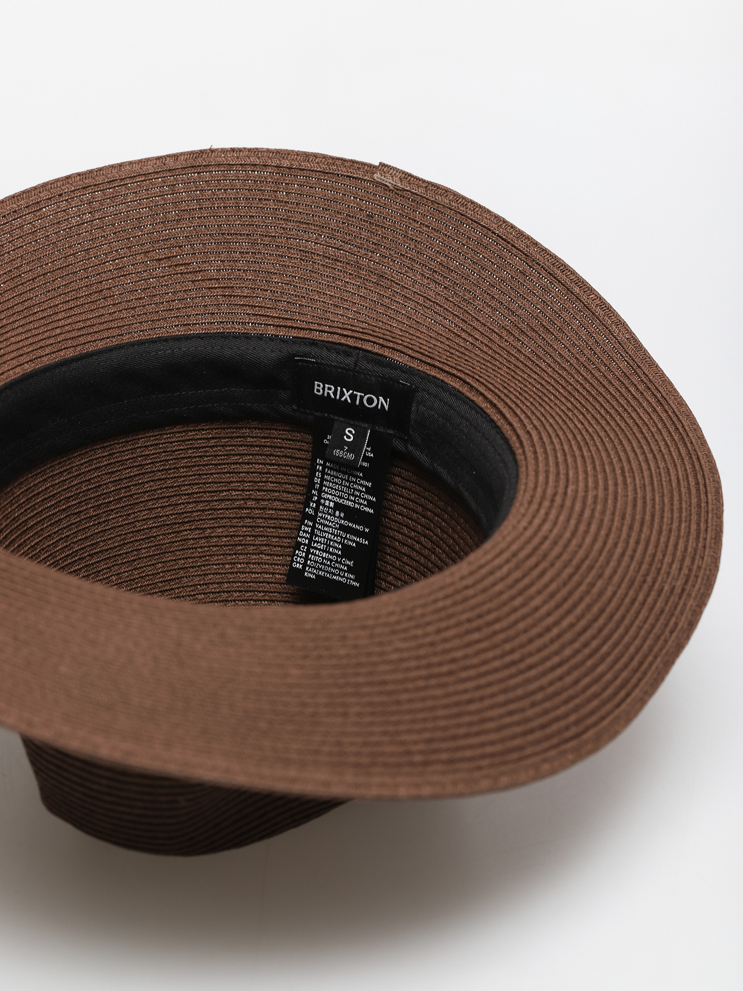 Kapelusz Brixton Wesley Straw Packable Fedora (dark brown)