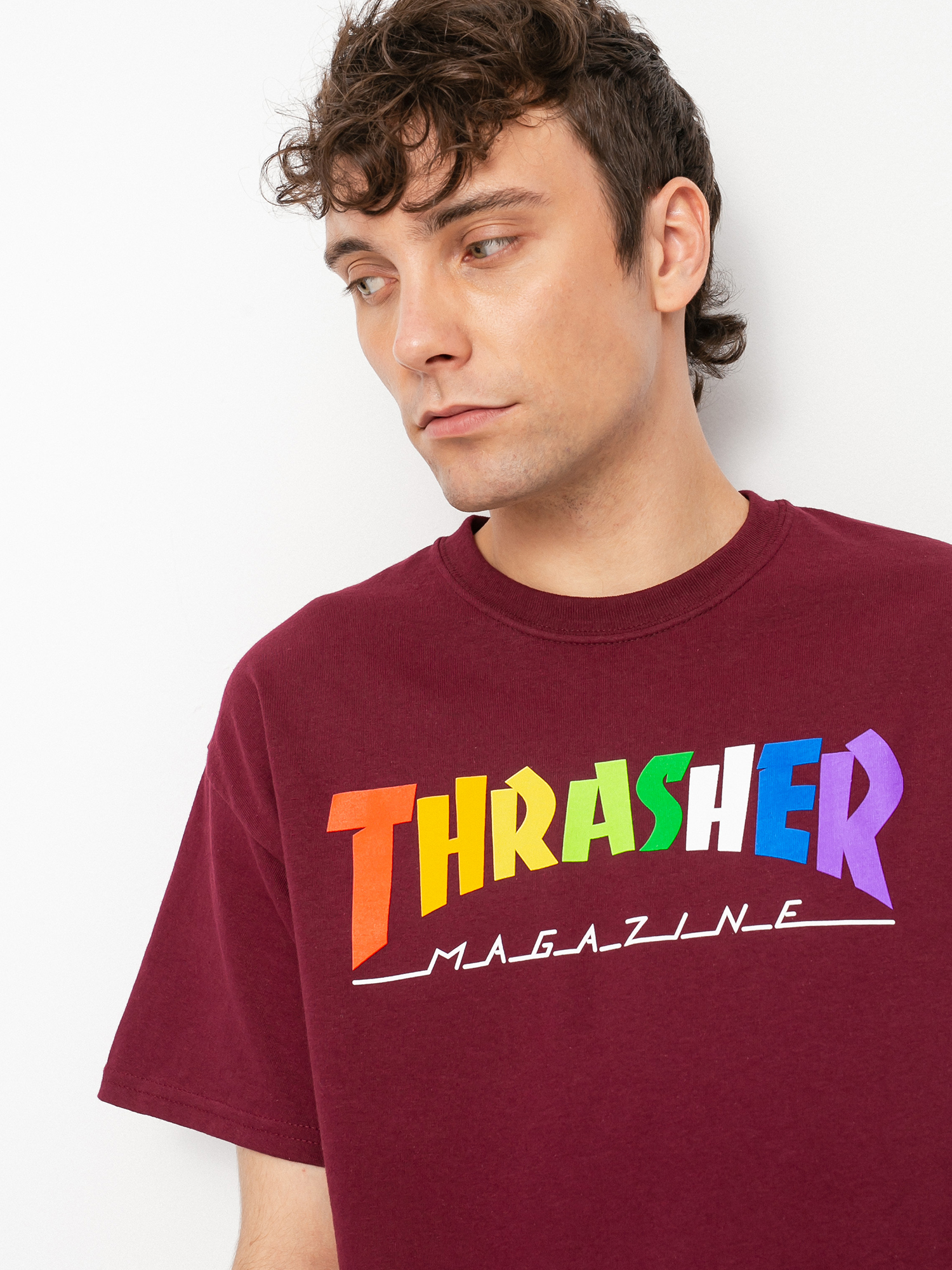 T-shirt Thrasher Rainbow Mag (maroon)