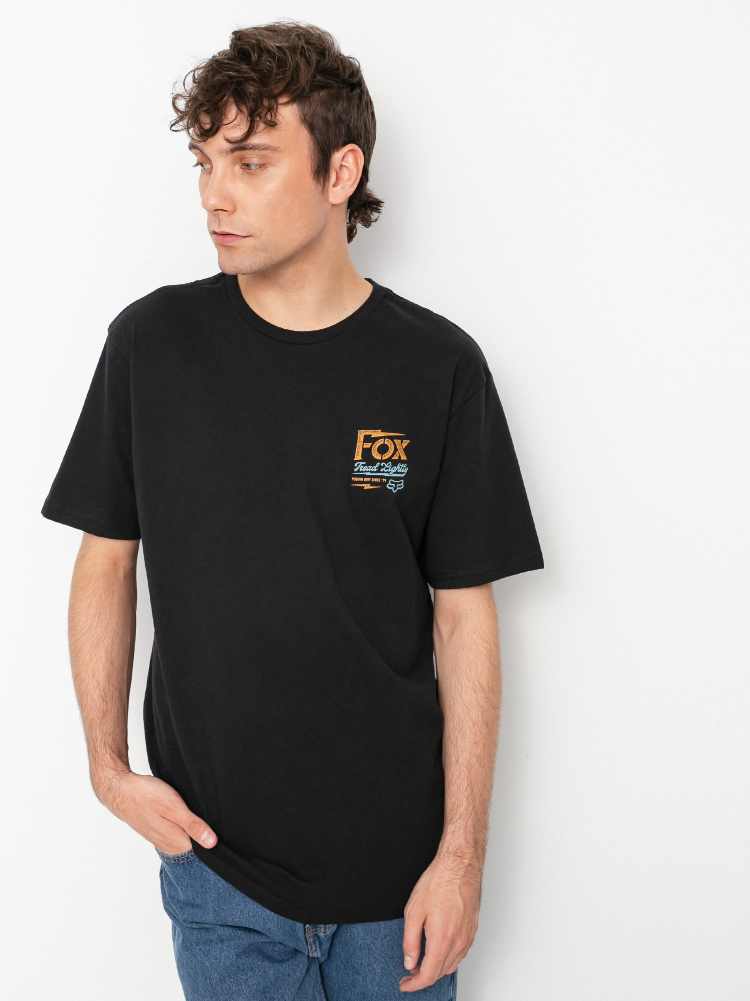 T-shirt Fox Pushin Dirt Premium (blk)