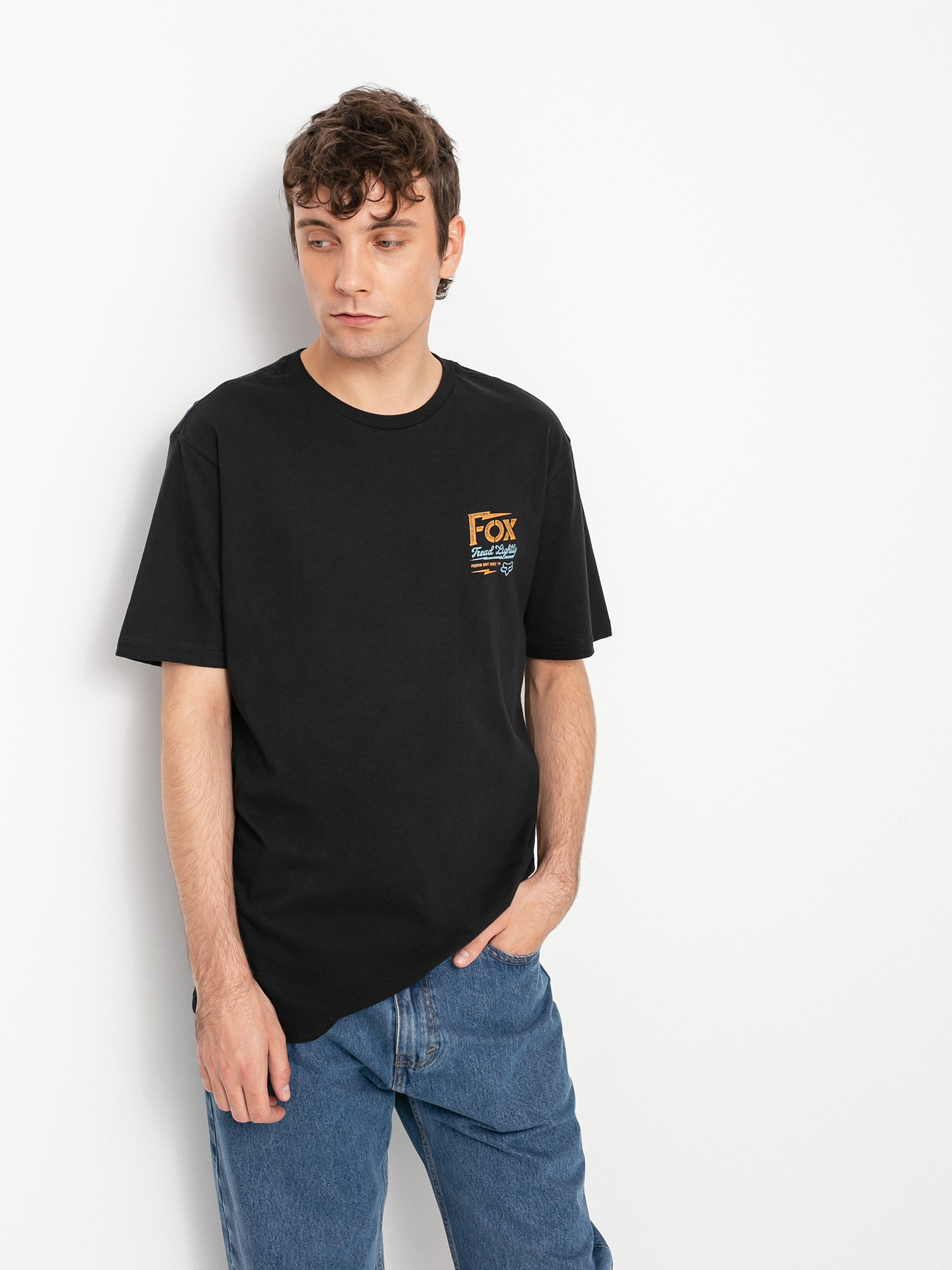 T-shirt Fox Pushin Dirt Premium (blk)