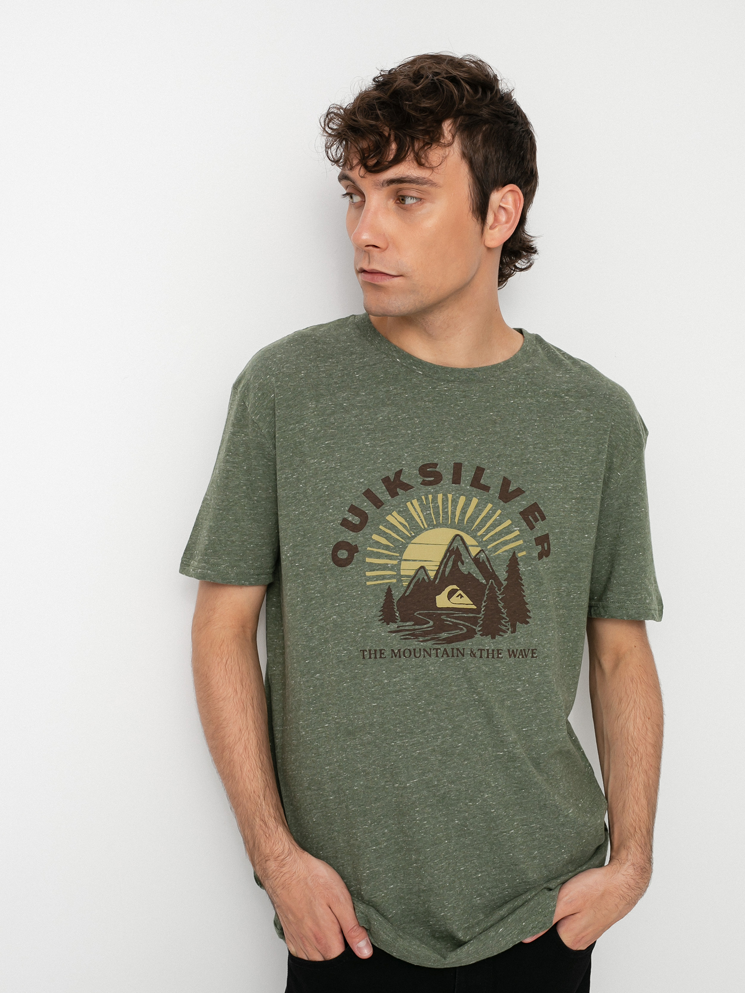 T-shirt Quiksilver Mountain Side (four leaf clover heather)