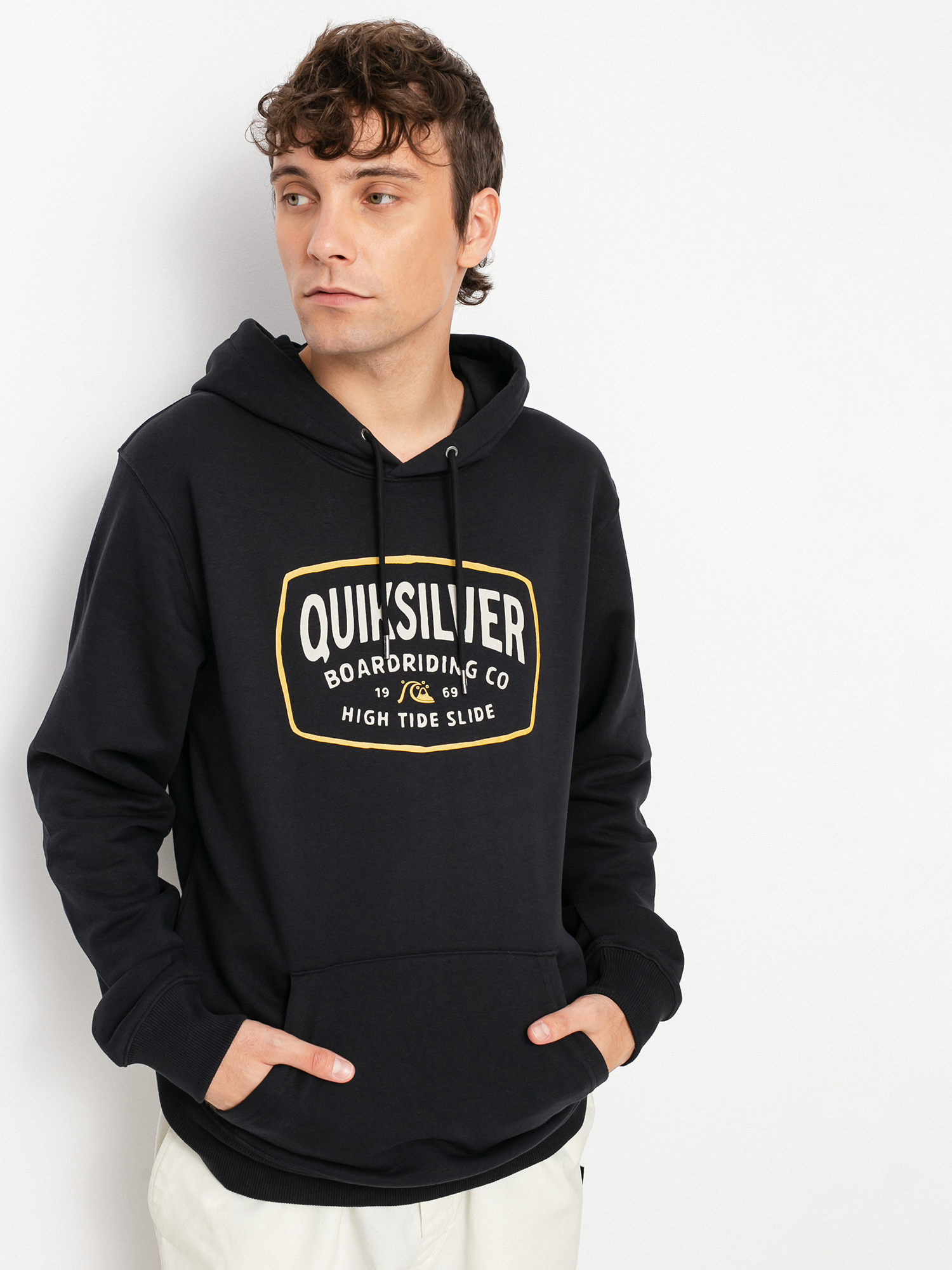 Bluza z kapturem Quiksilver High Cloud HD (black)