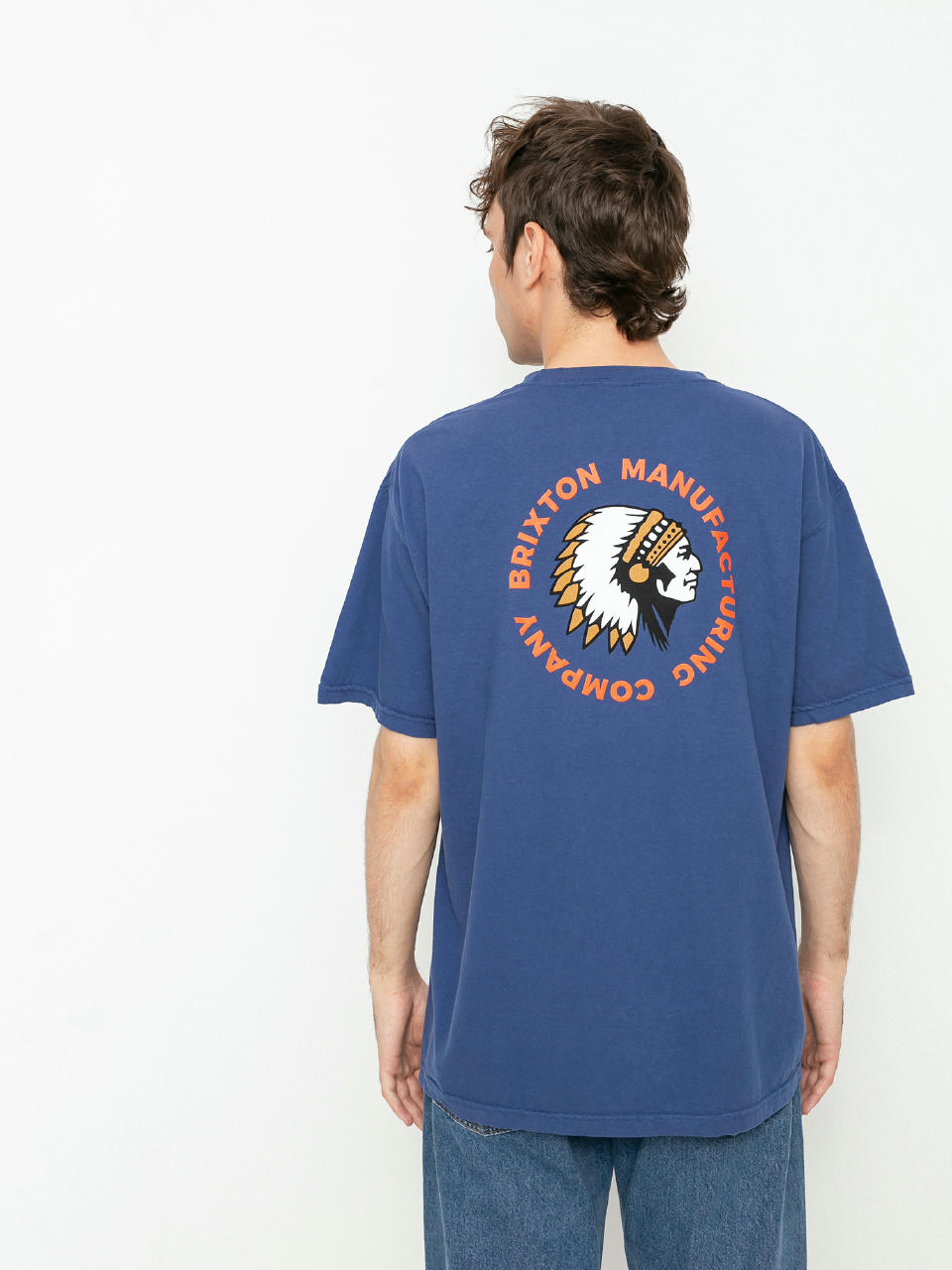 T-shirt Brixton Rival Stamp Stt (joe blue garment dye)