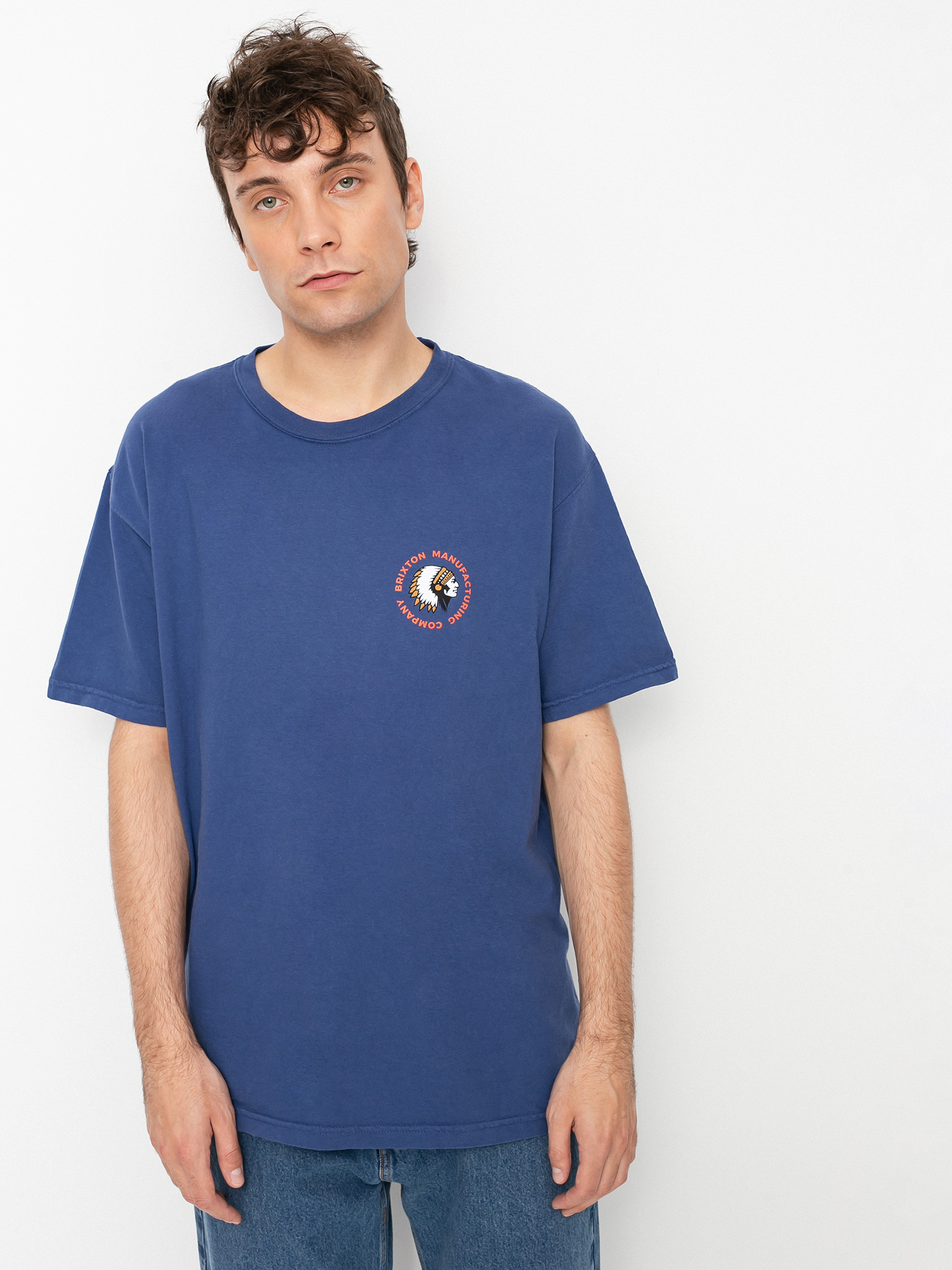 T-shirt Brixton Rival Stamp Stt (joe blue garment dye)
