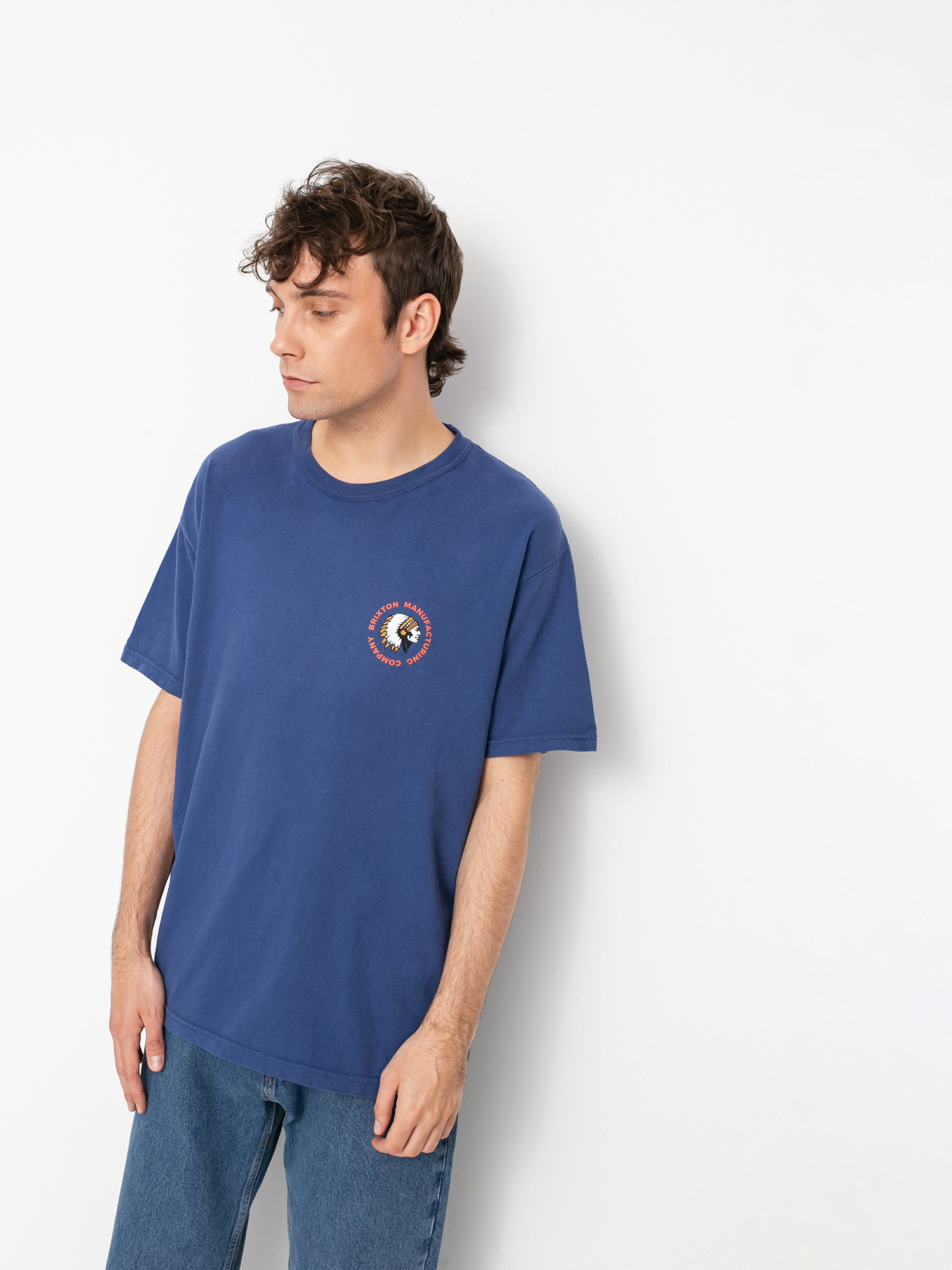 T-shirt Brixton Rival Stamp Stt (joe blue garment dye)