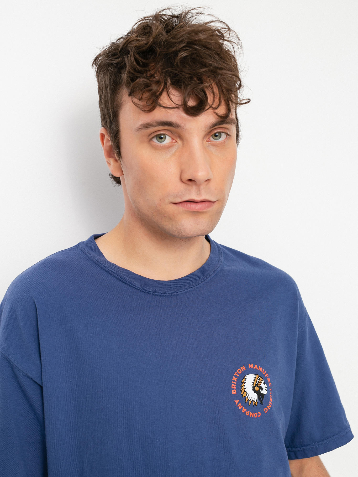 T-shirt Brixton Rival Stamp Stt (joe blue garment dye)