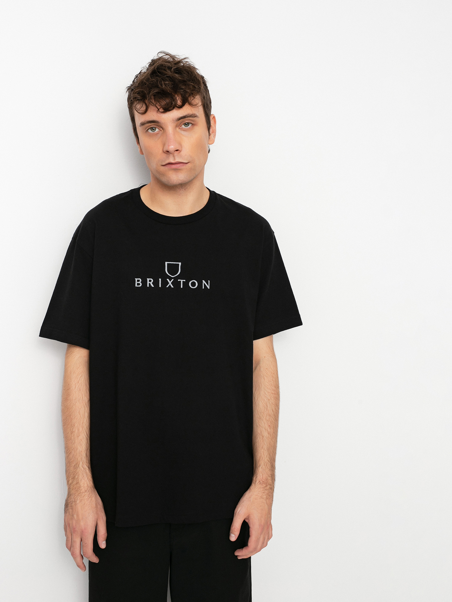 T-shirt Brixton Alpha Thread Stt (black/grey)