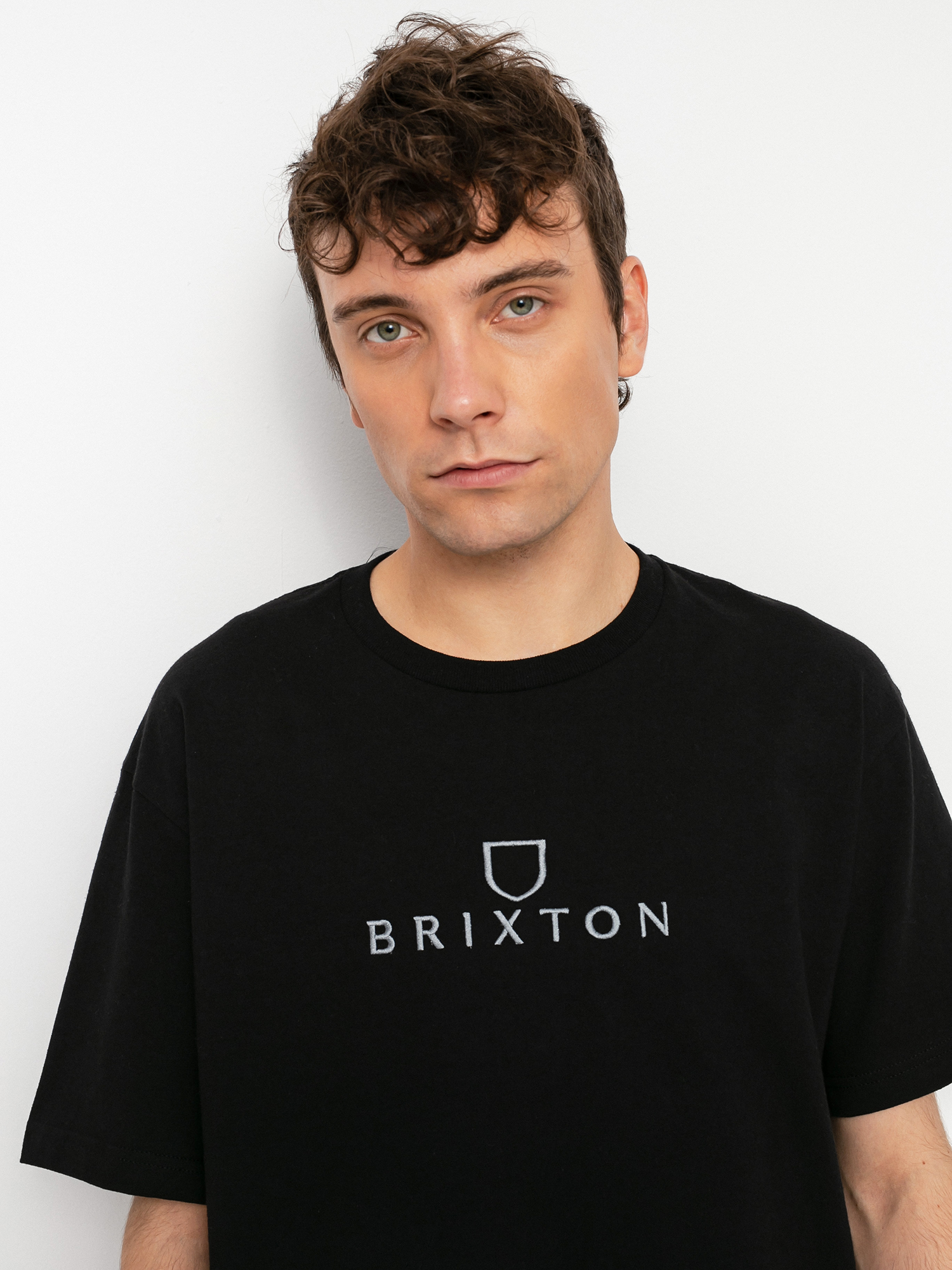 T-shirt Brixton Alpha Thread Stt (black/grey)