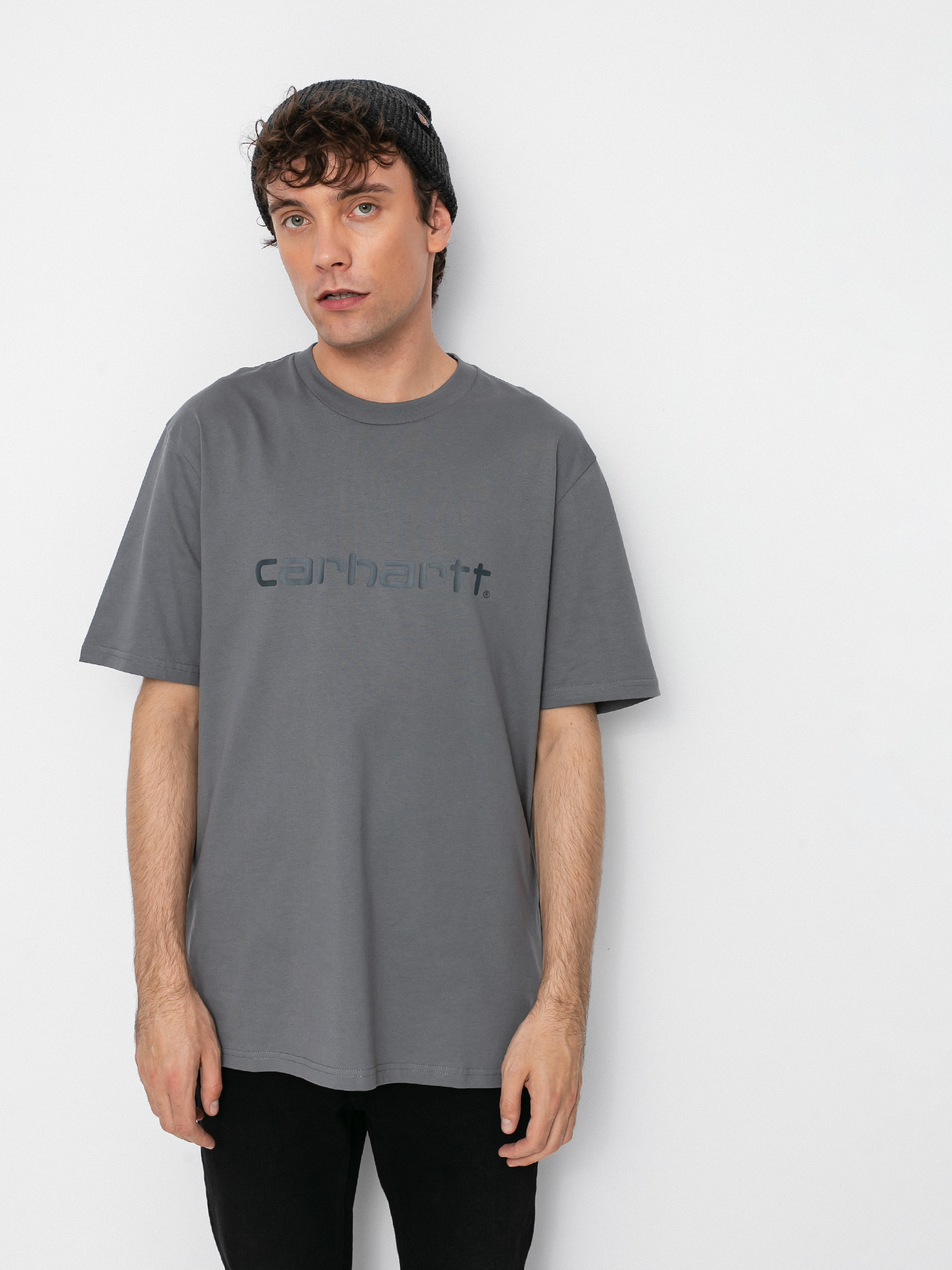 T-shirt Carhartt WIP Script (shiver/blacksmith)