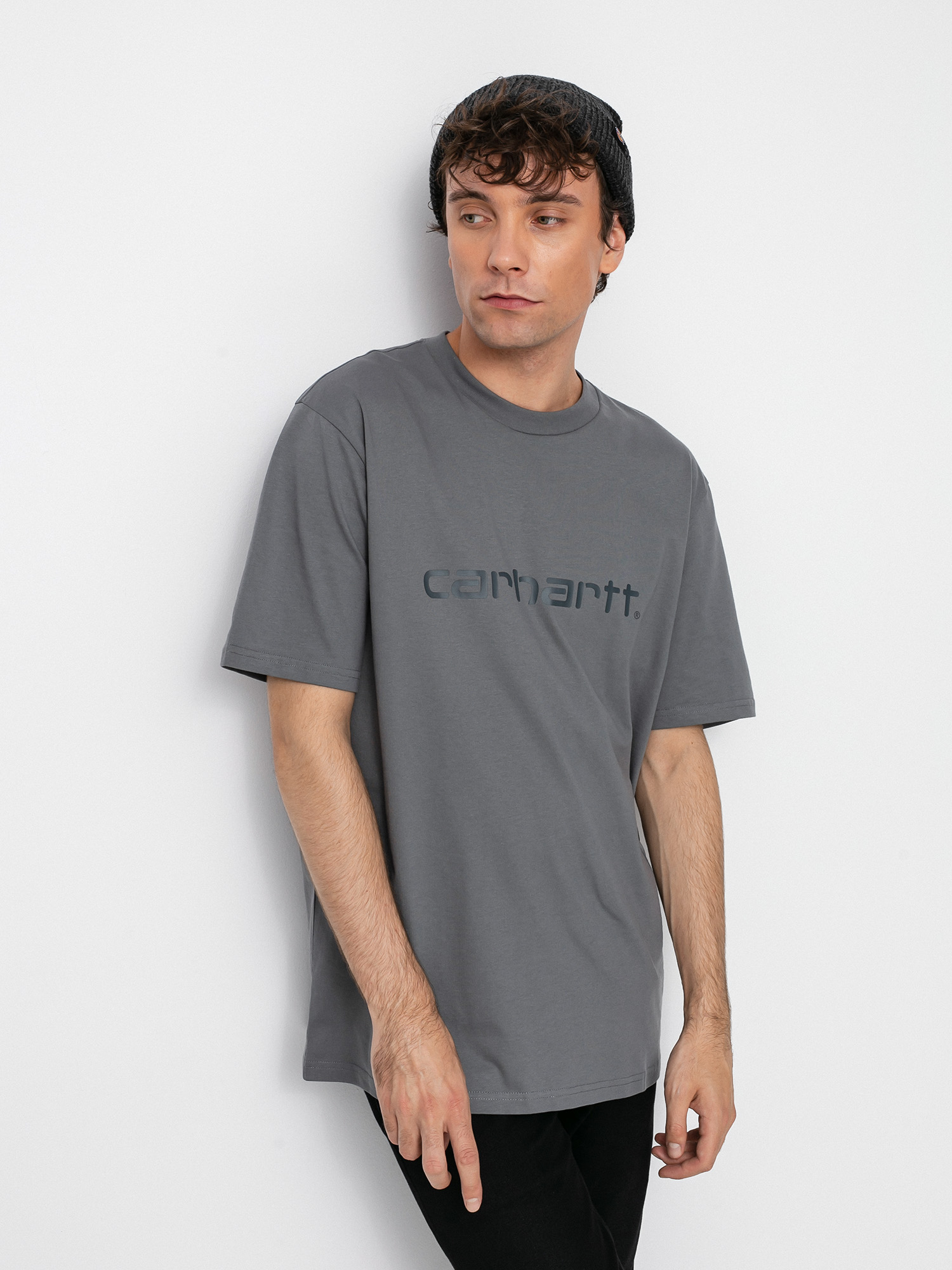 T-shirt Carhartt WIP Script (shiver/blacksmith)