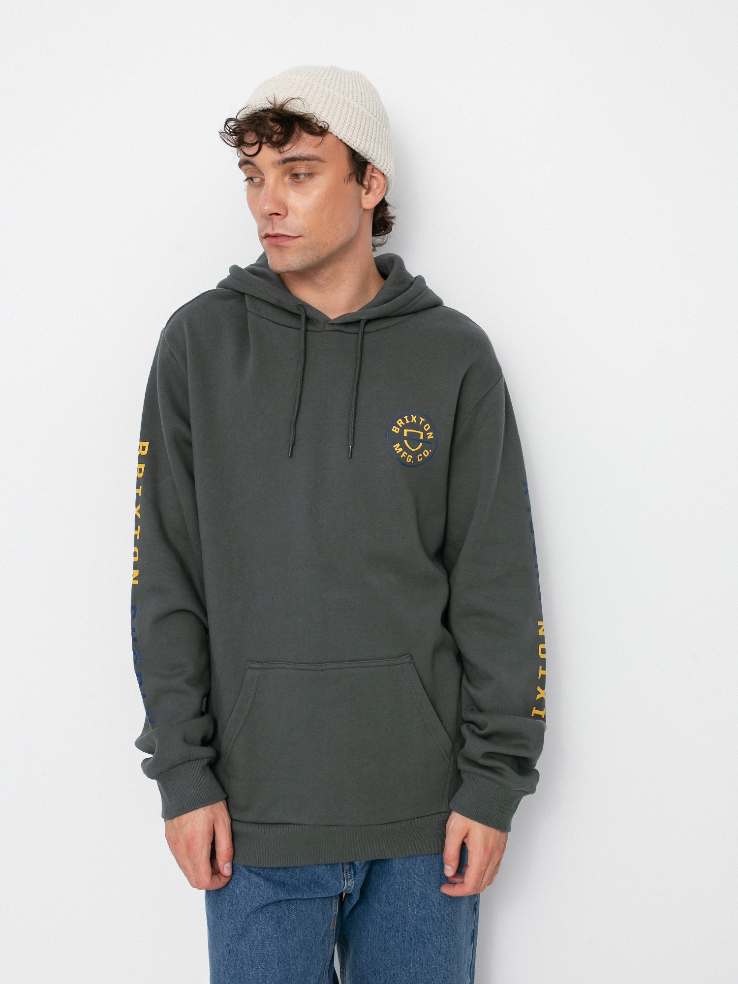 Bluza z kapturem Brixton Crest HD (evergreen)