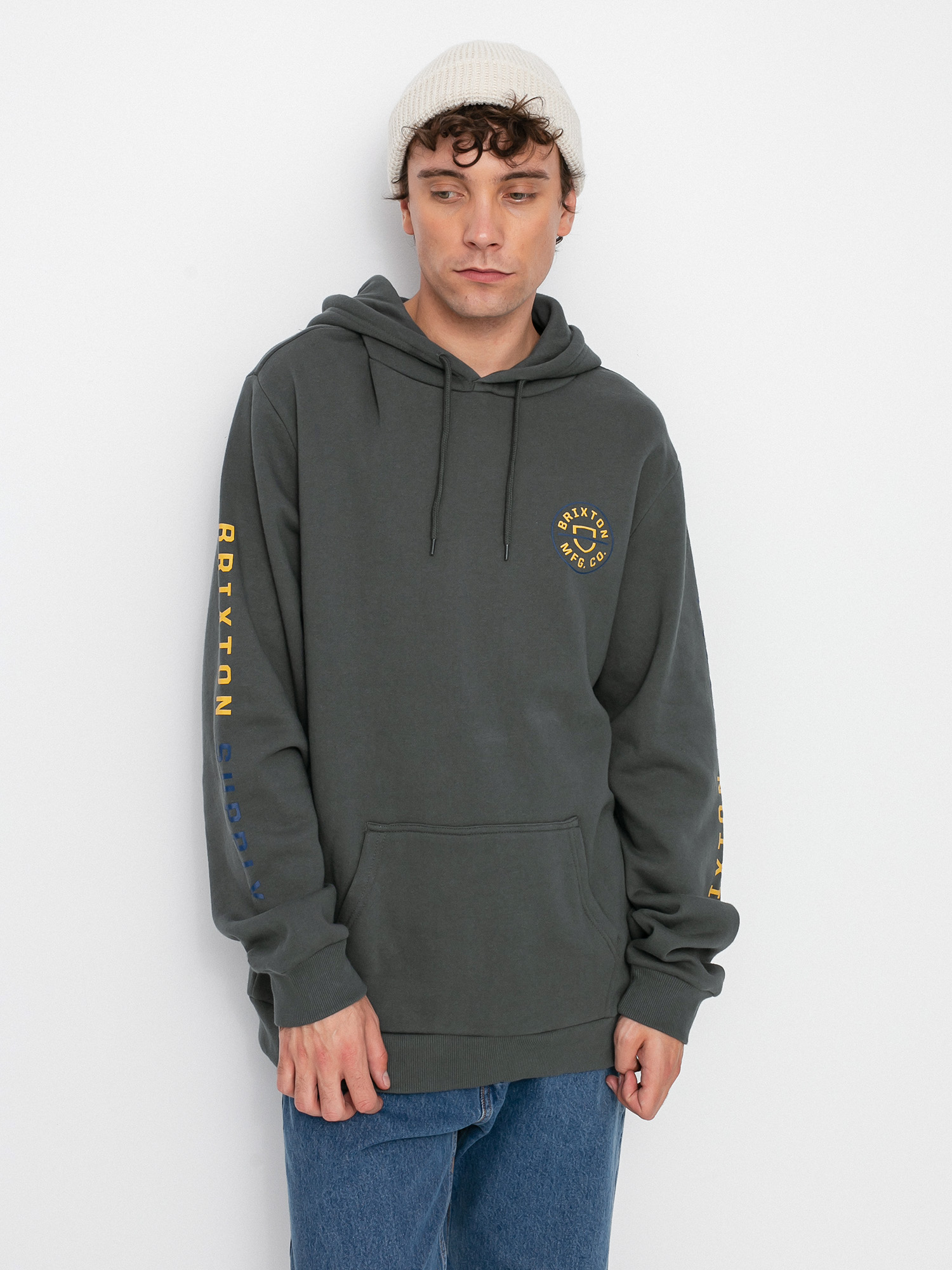 Bluza z kapturem Brixton Crest HD (evergreen)