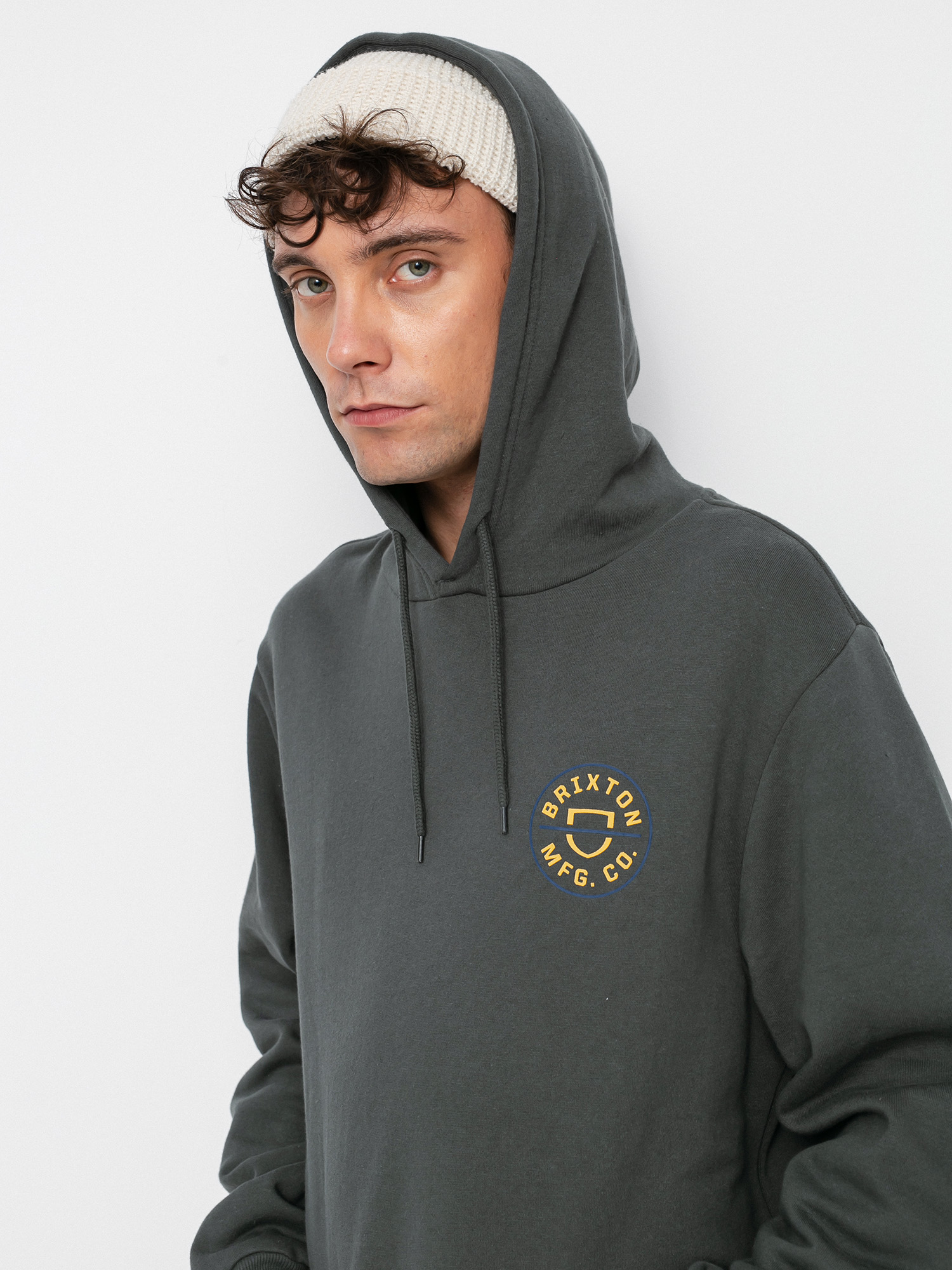 Bluza z kapturem Brixton Crest HD (evergreen)