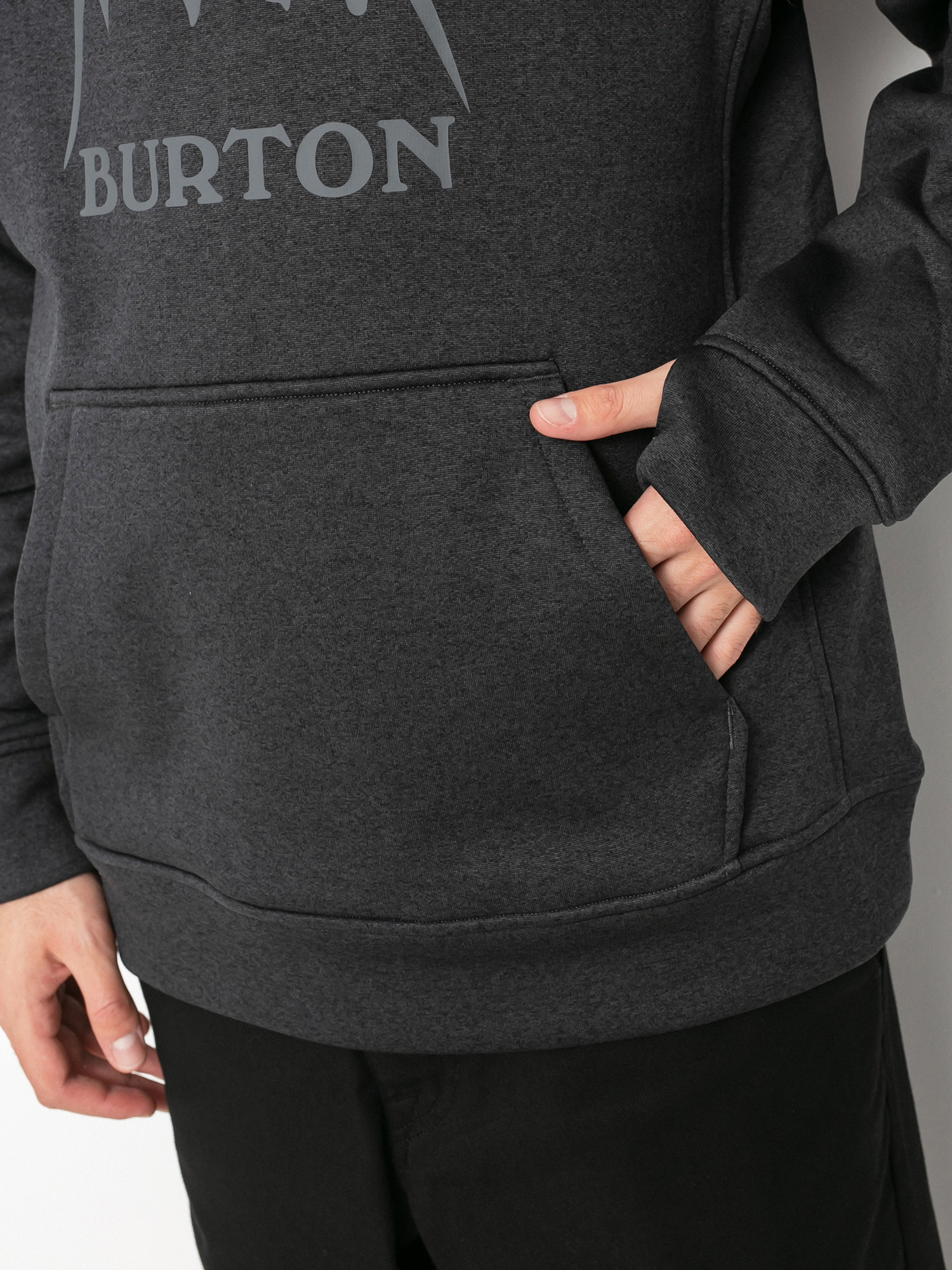 Męska Bluza aktywna Burton Oak HD (true black heather)