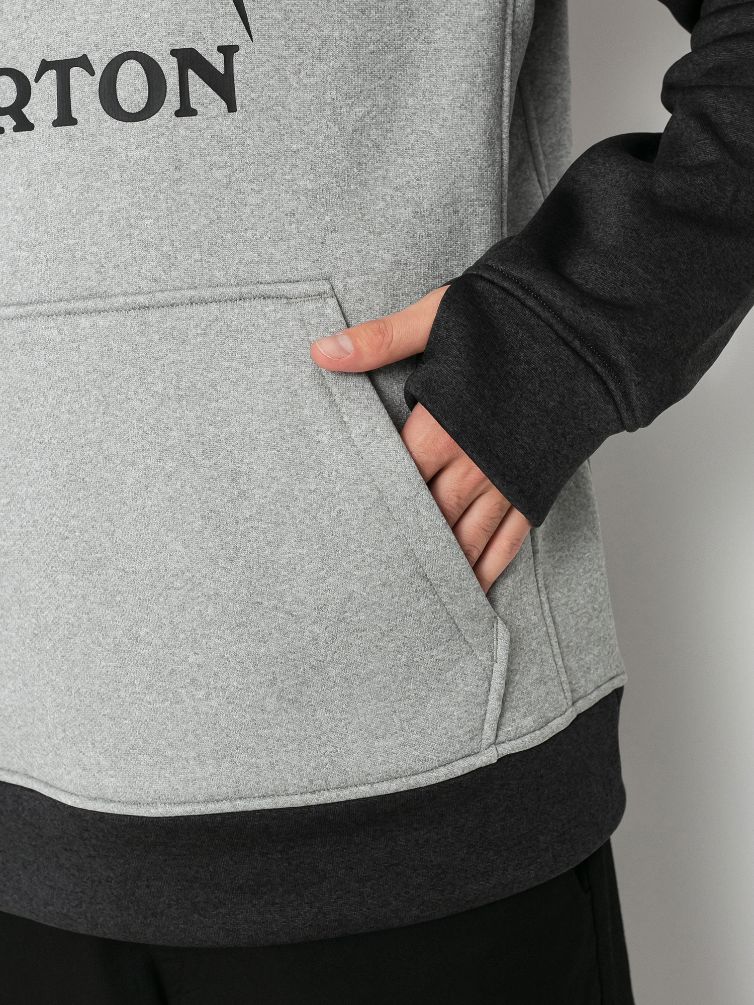 Męska Bluza aktywna Burton Oak HD (gray heather/true black)