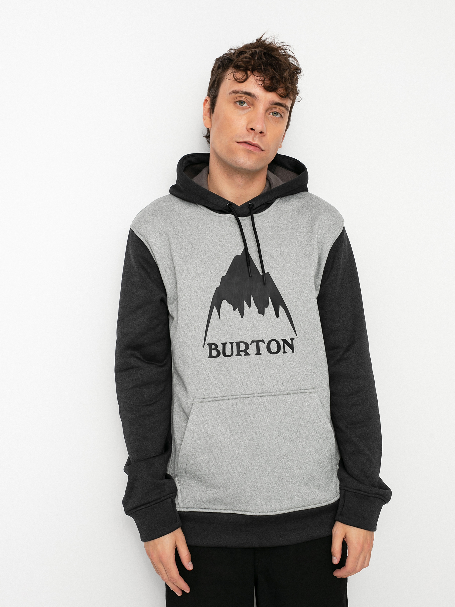 Męska Bluza aktywna Burton Oak HD (gray heather/true black)