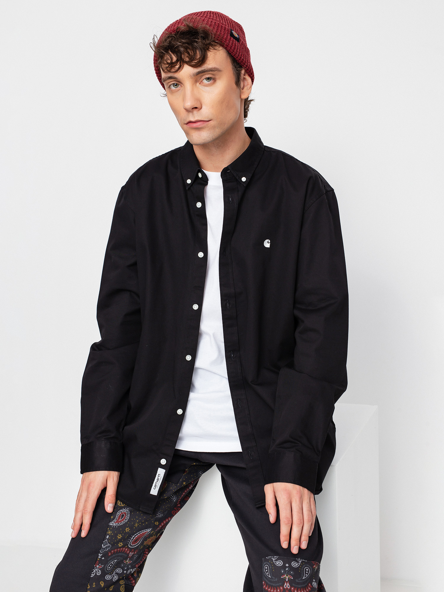 Koszula Carhartt WIP Madison (black/wax)