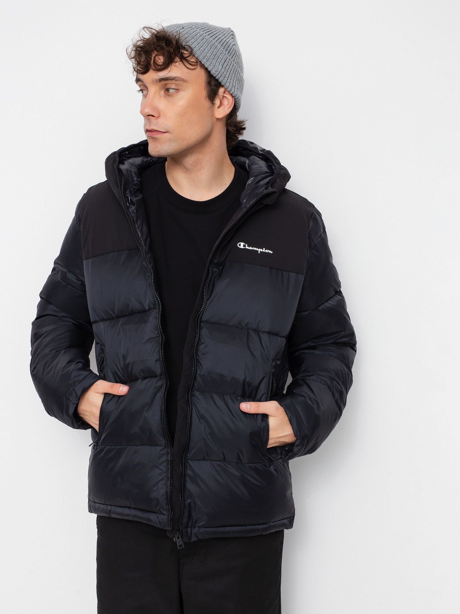 Kurtka Champion Legacy Hooded Jacket 216652 (nbk/nbk)