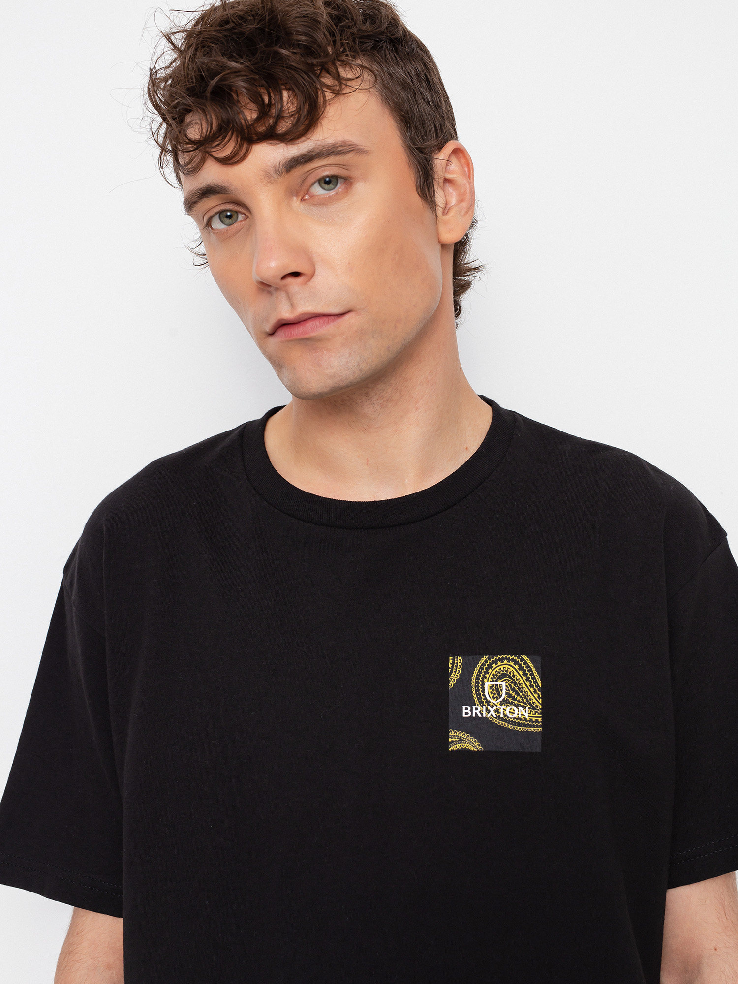 T-shirt Brixton Alpha Square Stt (paisley black)
