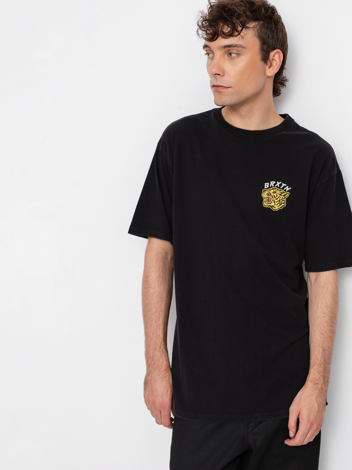 T-shirt Brixton Kit Stt (black worn wash)