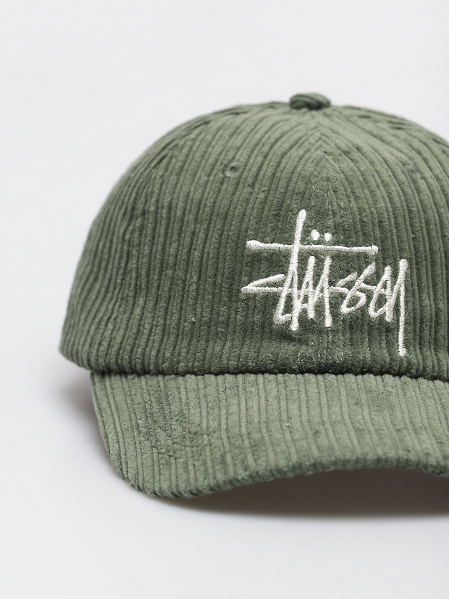Czapka z daszkiem Stussy Corduroy Big Logo Low Pro (olive)