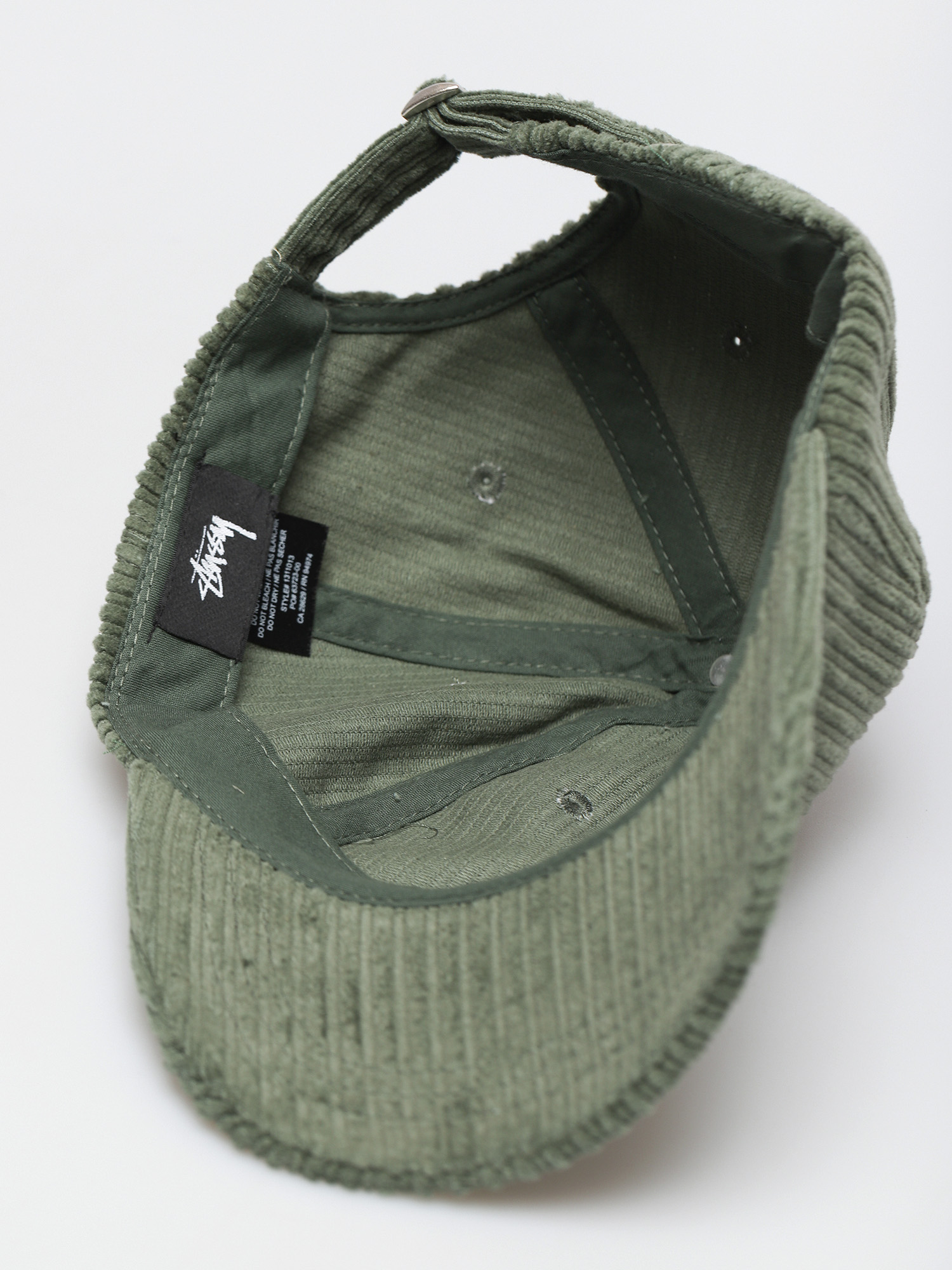 Czapka z daszkiem Stussy Corduroy Big Logo Low Pro (olive)