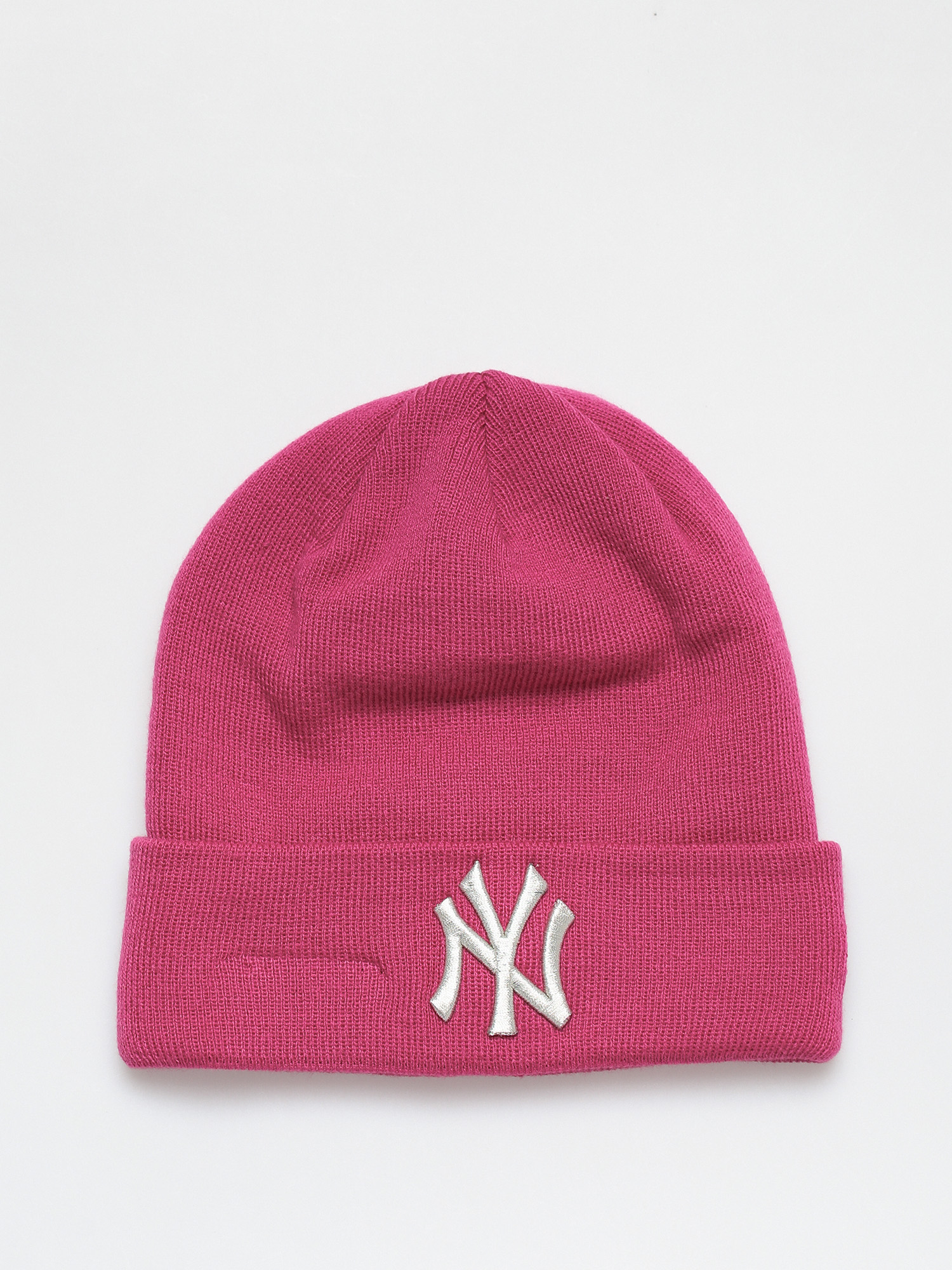 Czapka zimowa New Era Metallic Logo Cuff Knit Wmn (dark pink)