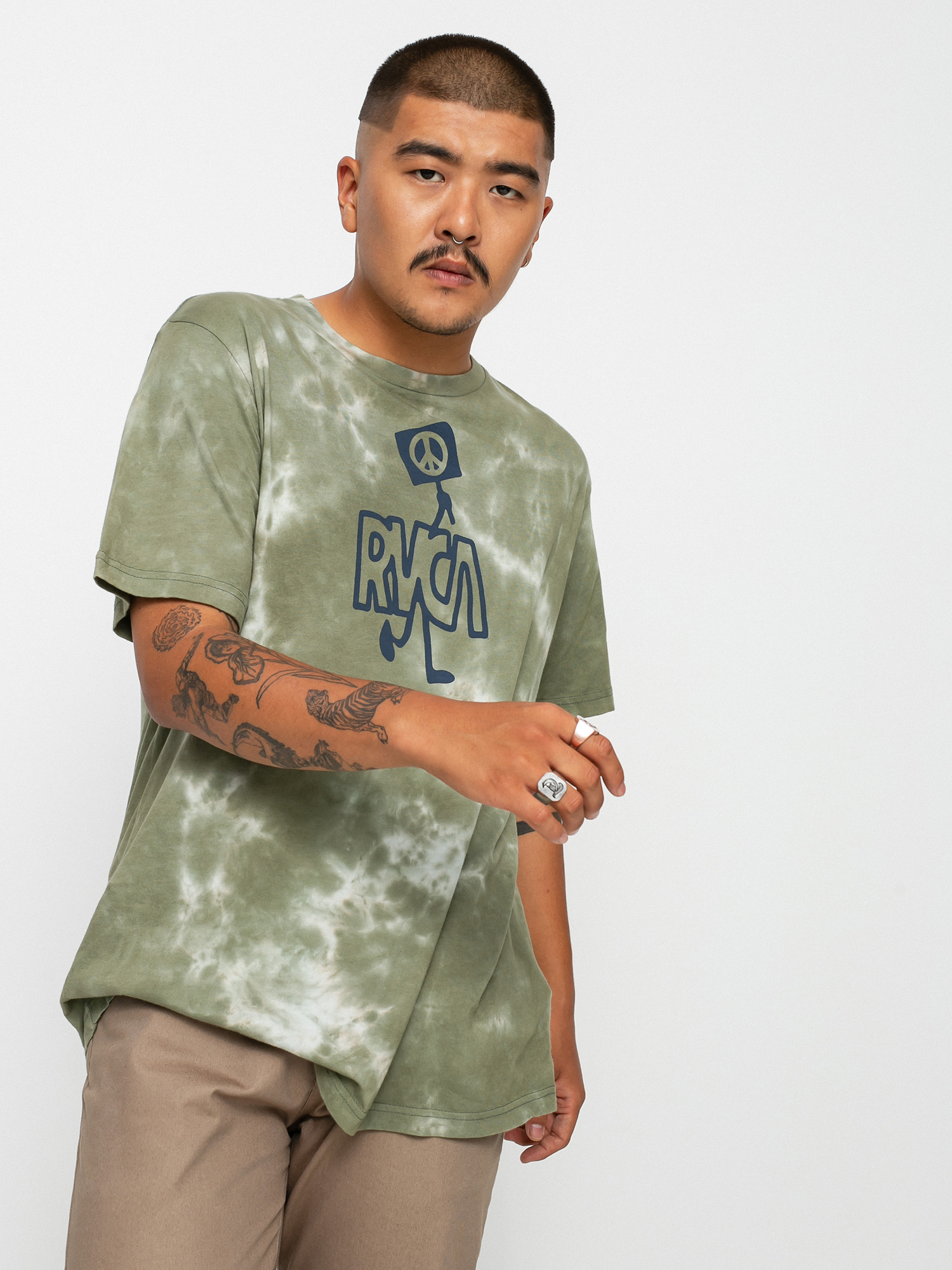 T-shirt RVCA Peace Out (green)