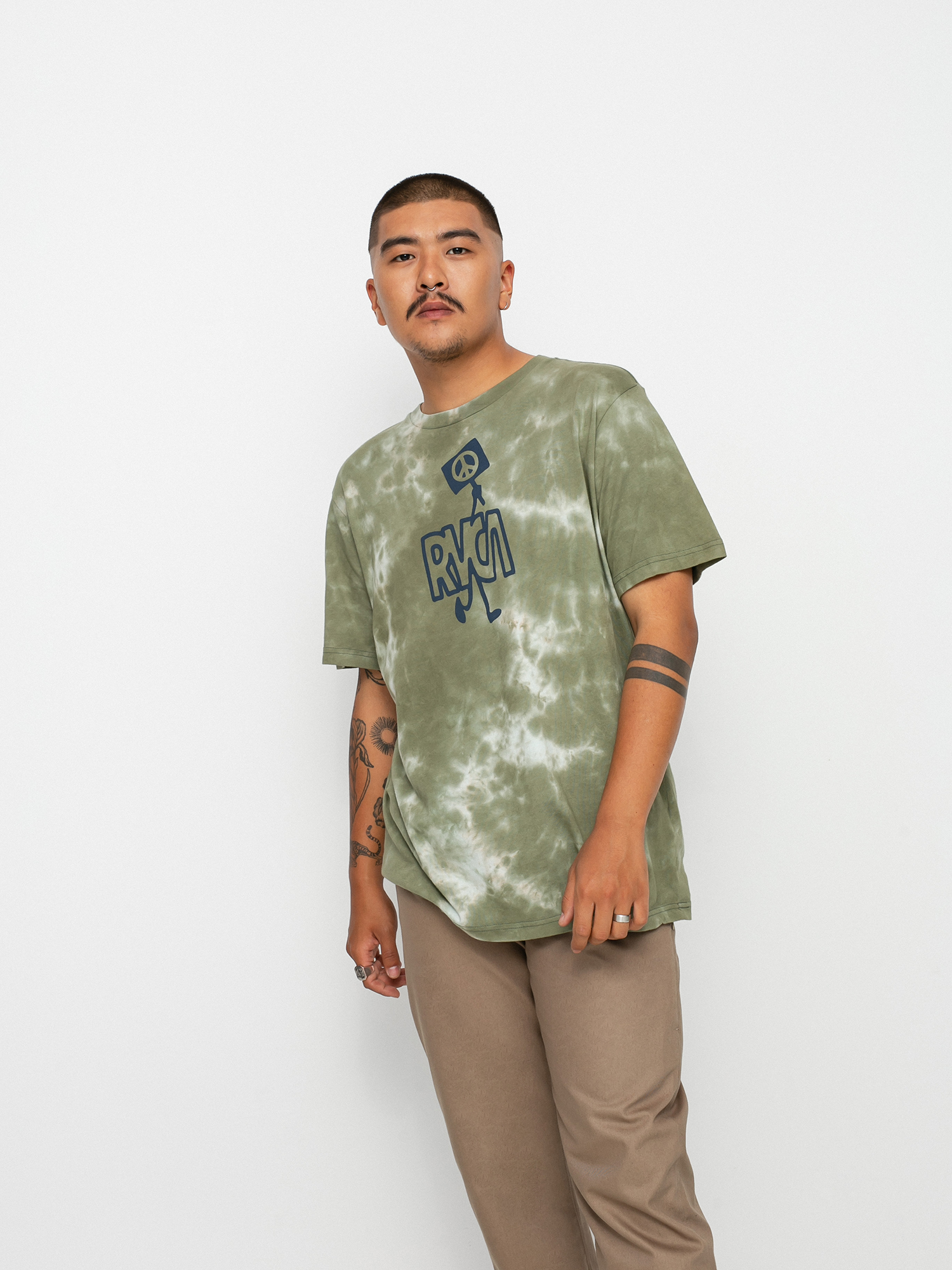 T-shirt RVCA Peace Out (green)