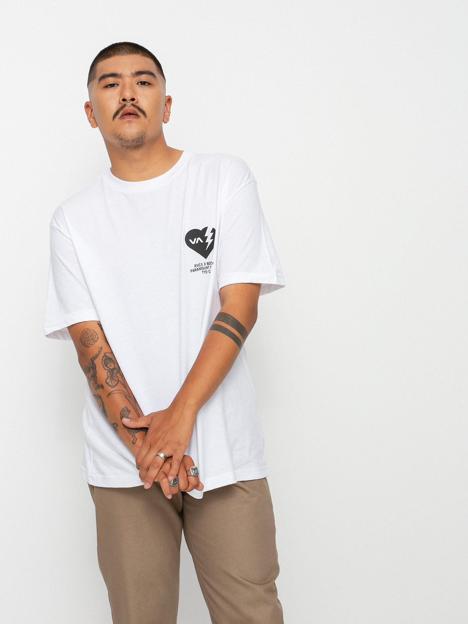 T-shirt RVCA Bedwin Heartbreaker (white)