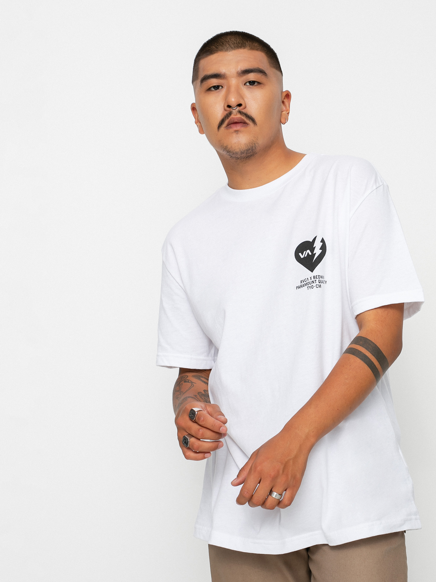 T-shirt RVCA Bedwin Heartbreaker (white)