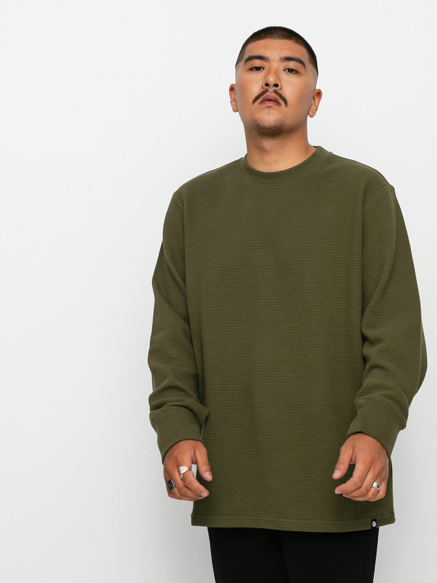 Longsleeve Element Stornes Waffle (army) 