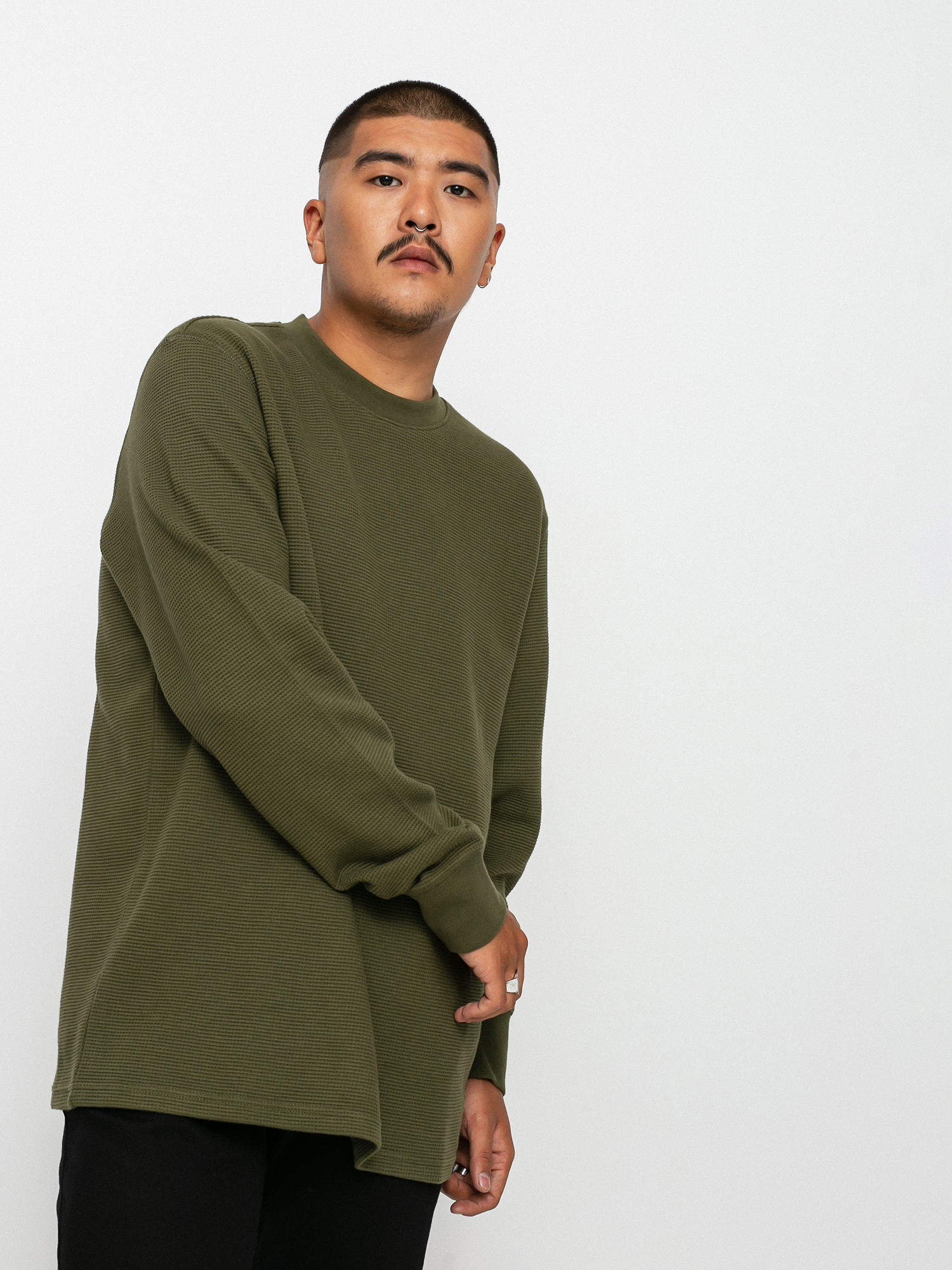 Longsleeve Element Stornes Waffle (army) 