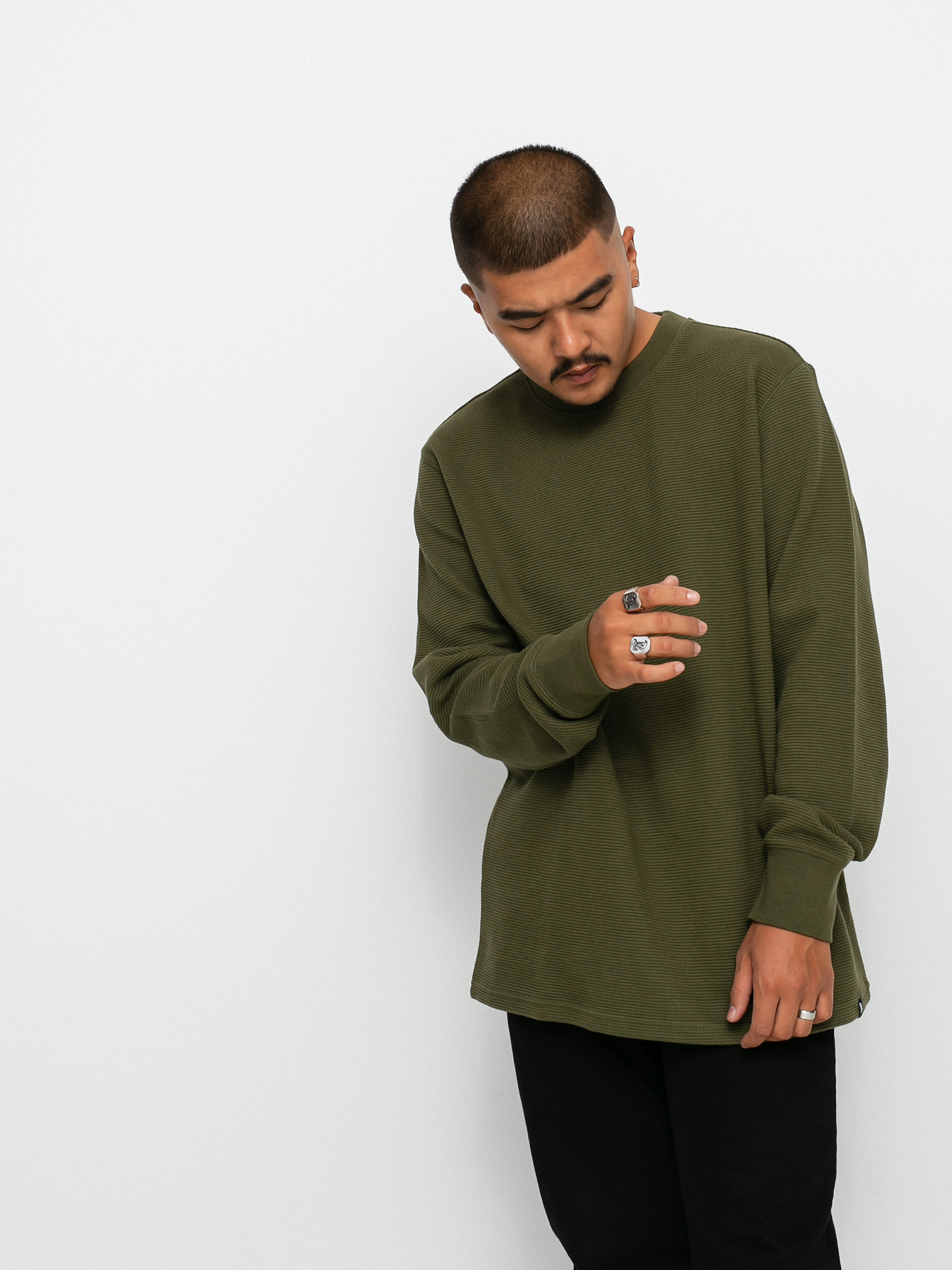Longsleeve Element Stornes Waffle (army) 