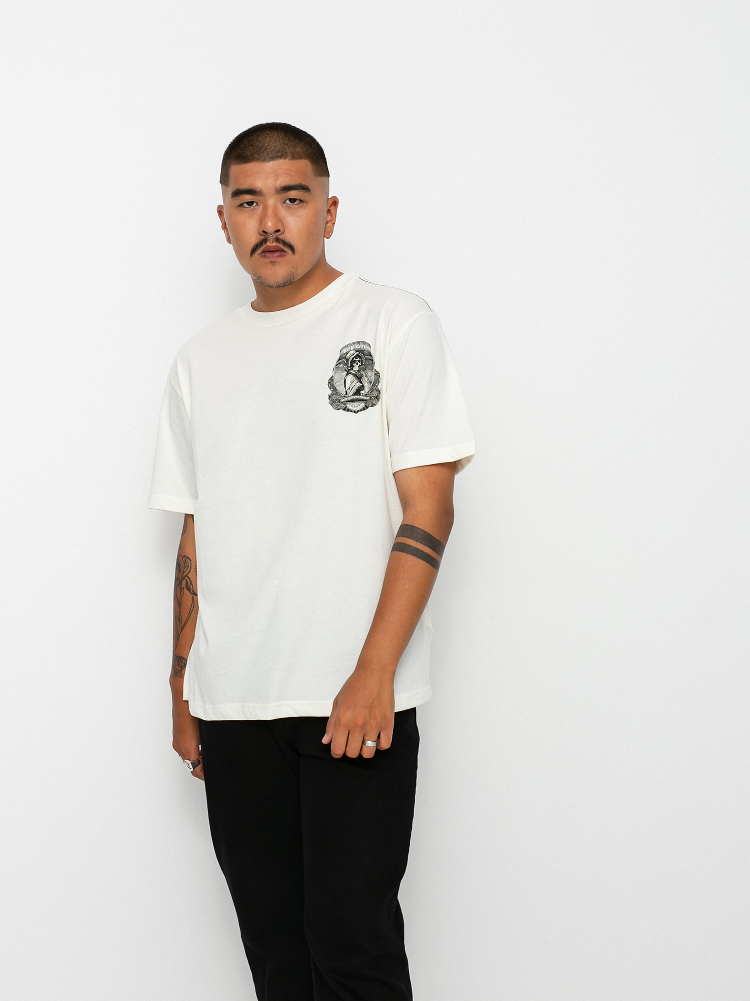 T-shirt RVCA Skull Bonnet (antique white)