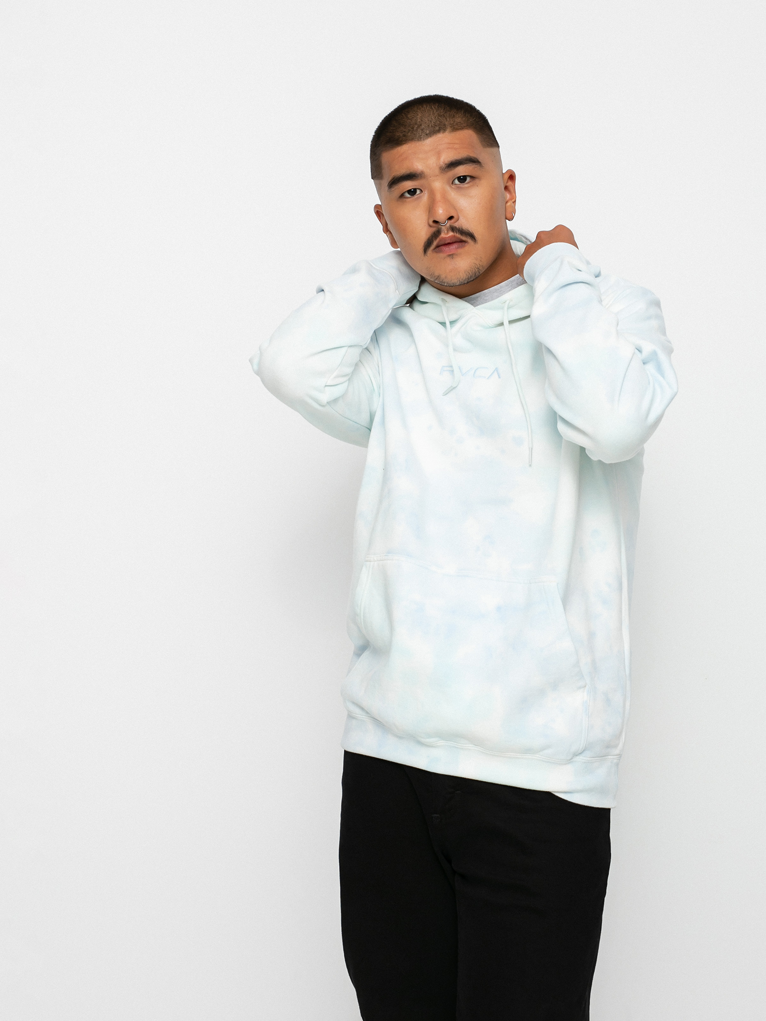 Bluza z kapturem RVCA Tonally Tie Dye HD (blu mble tie de)