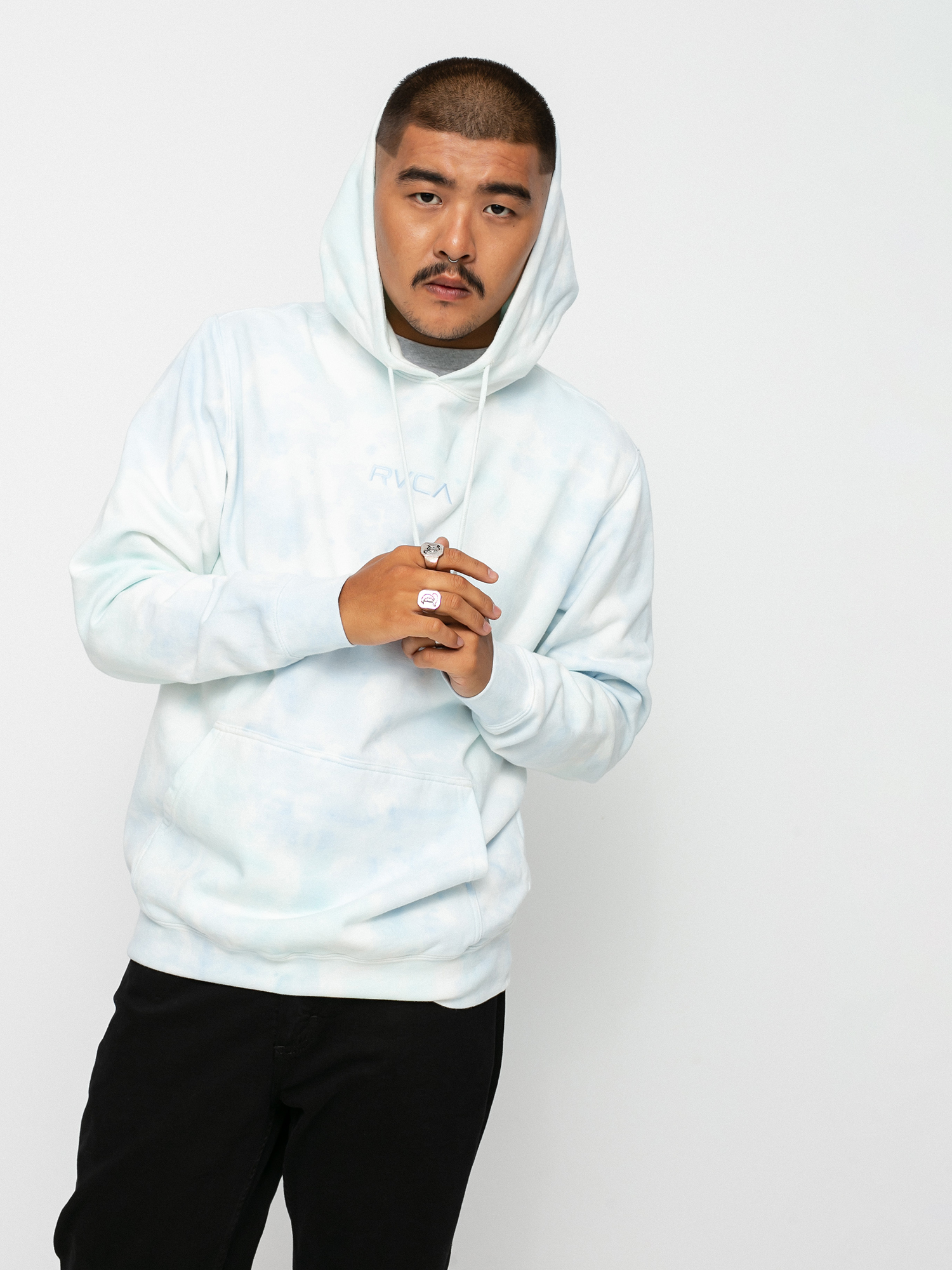 Bluza z kapturem RVCA Tonally Tie Dye HD (blu mble tie de)