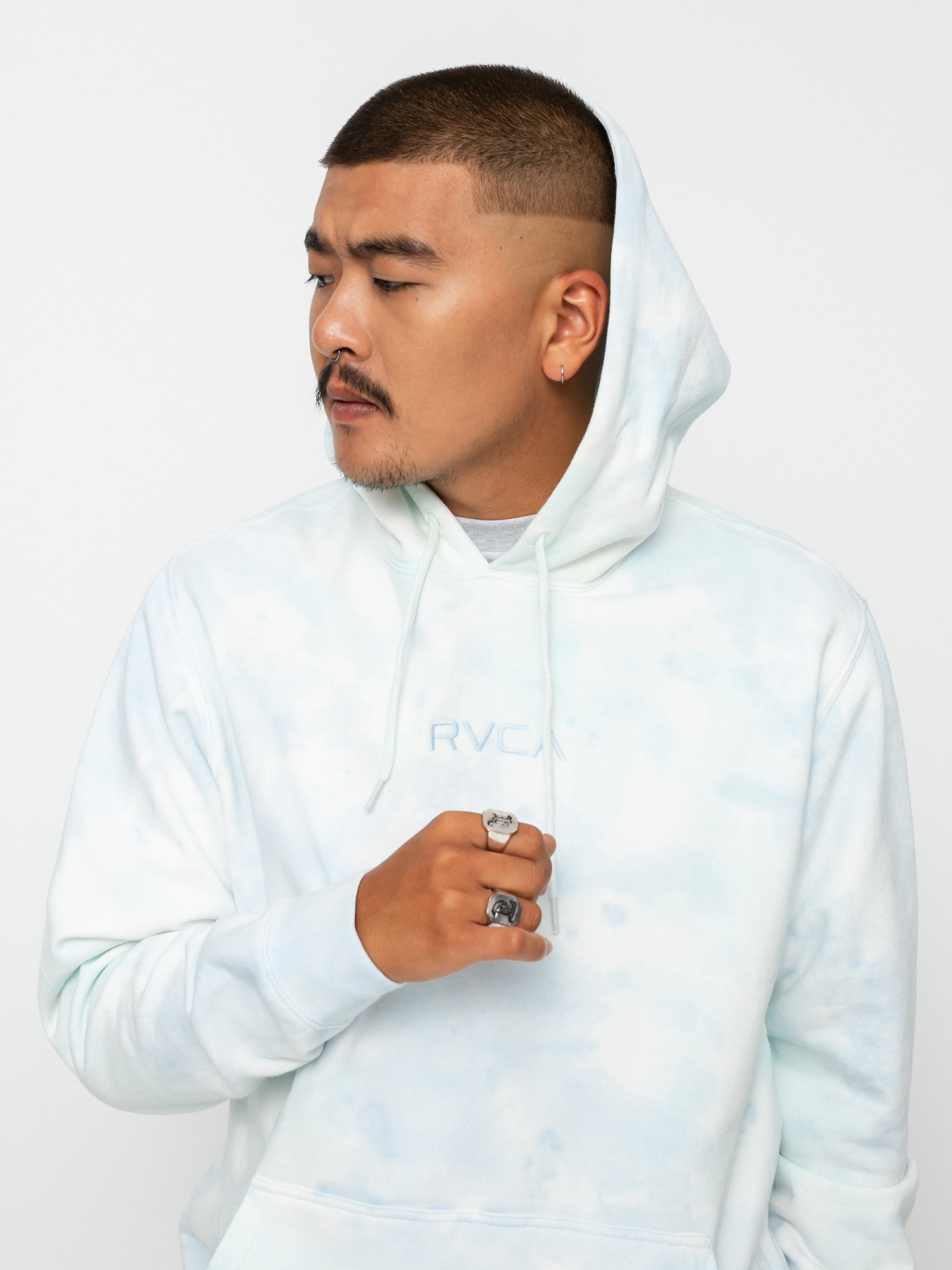 Bluza z kapturem RVCA Tonally Tie Dye HD (blu mble tie de)