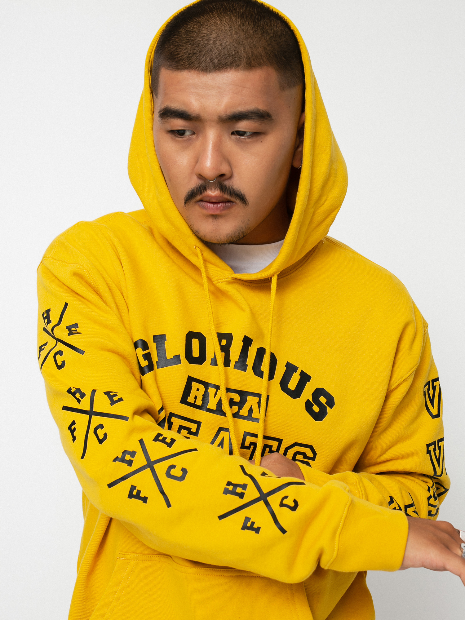 Bluza z kapturem RVCA Matty HD (gold)
