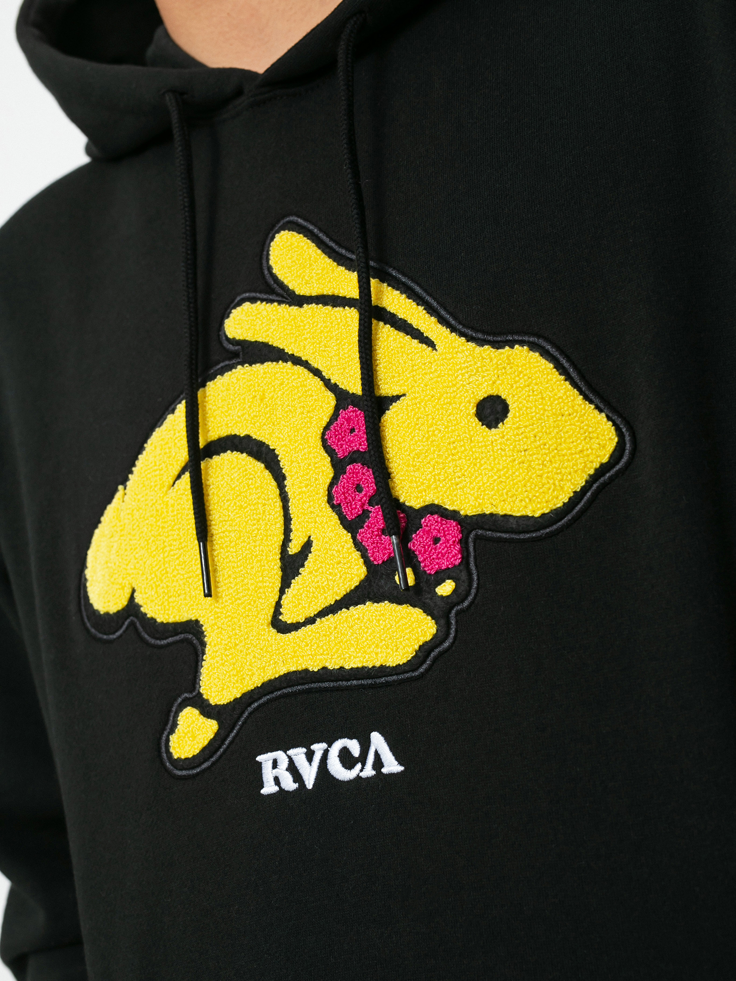 Bluza z kapturem RVCA Evan Mock Rabbit HD (black)