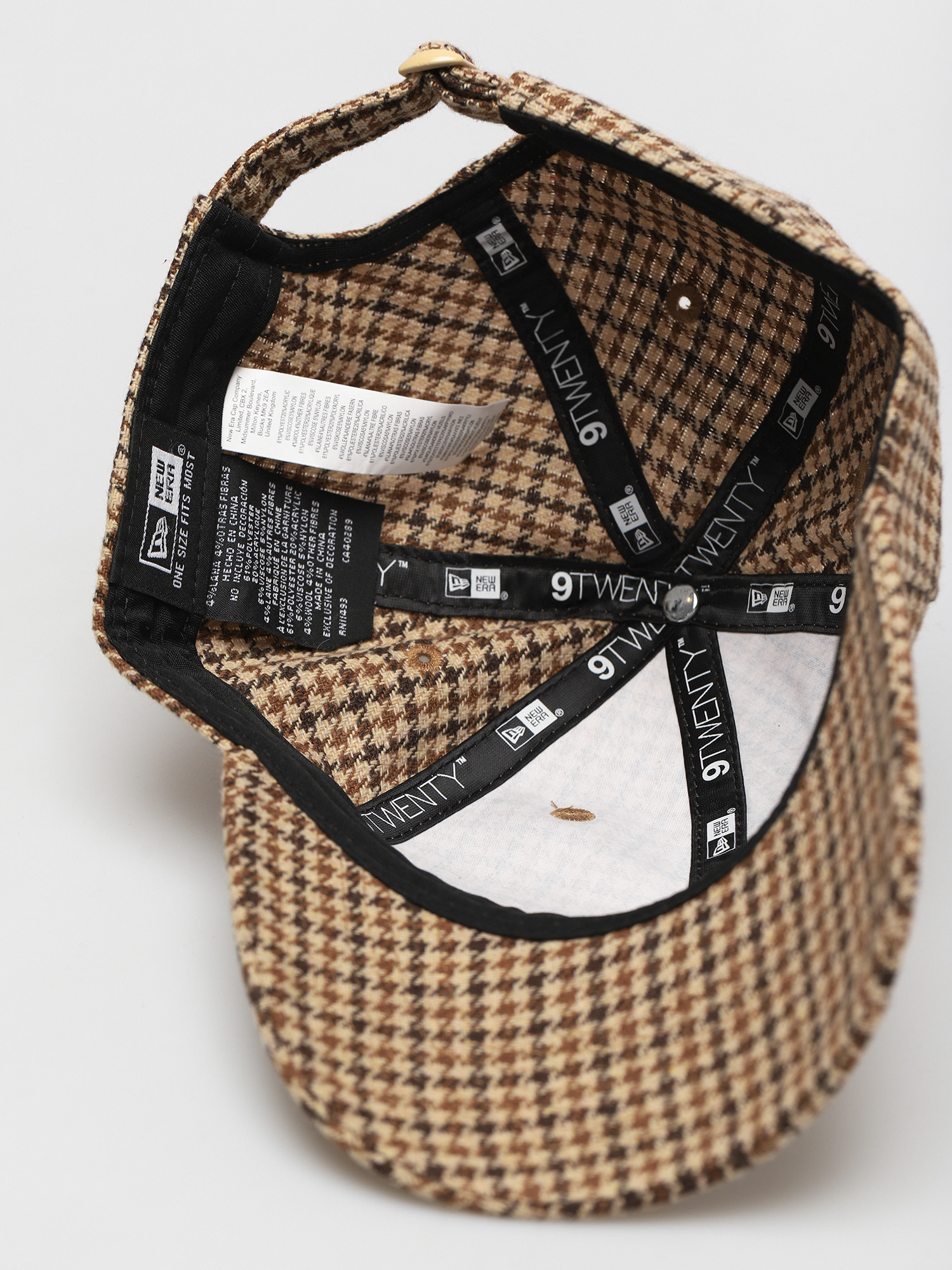 Czapka z daszkiem New Era Ne Check 9Twenty (med beige)